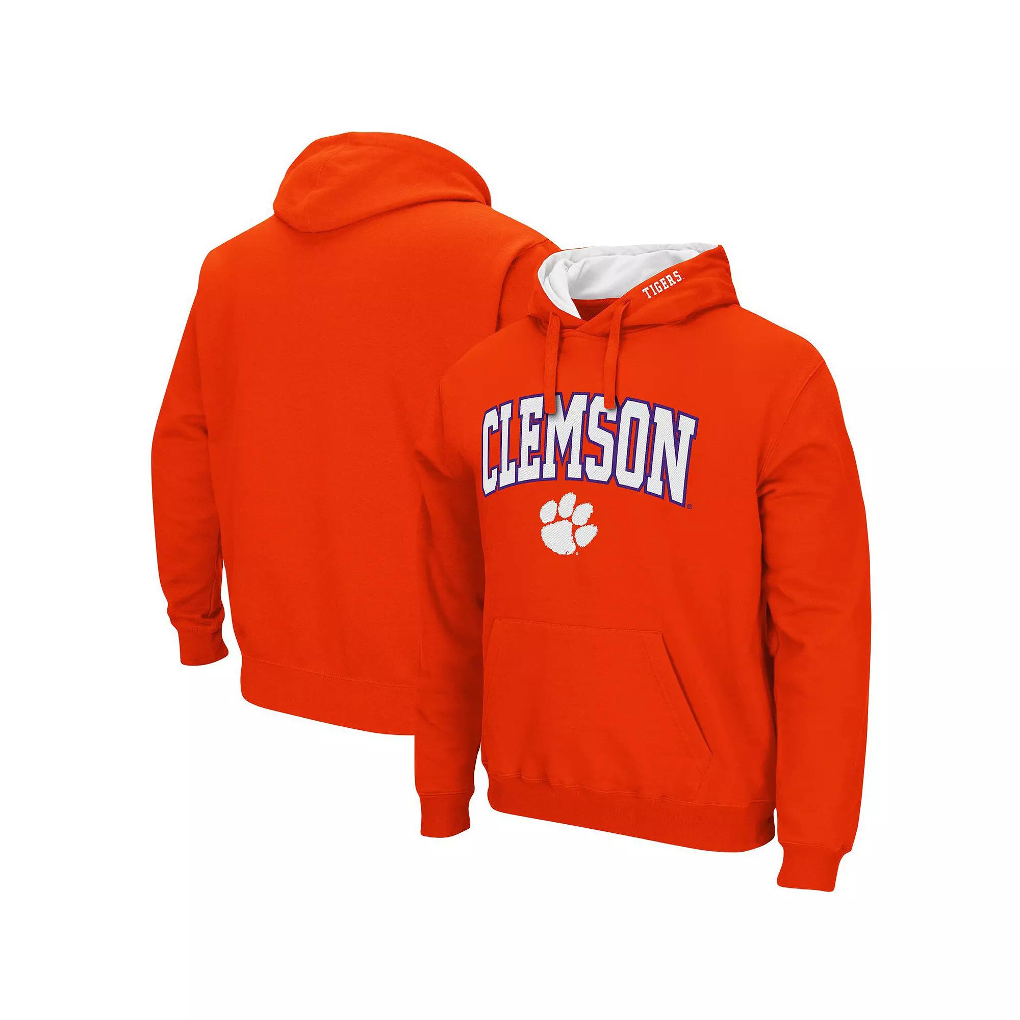Men's Colosseum Orange Clemson Tigers Arch & Logo 3.0 Pullover Hoodie,  Product Image