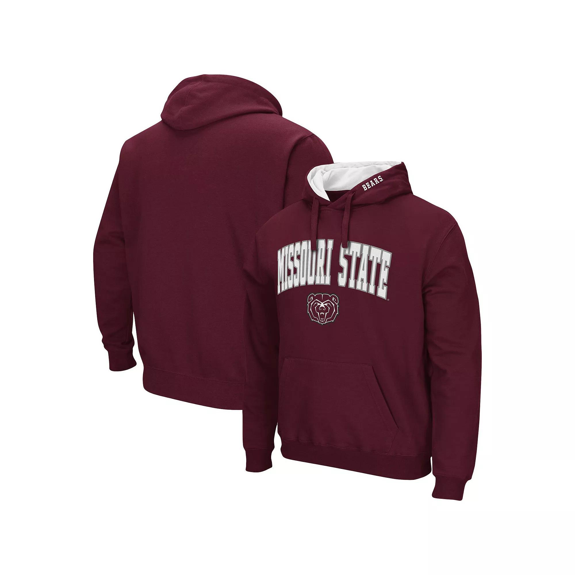 Men's Colosseum Red Wisconsin Badgers Arch & Logo 3.0 Pullover Hoodie,  Product Image