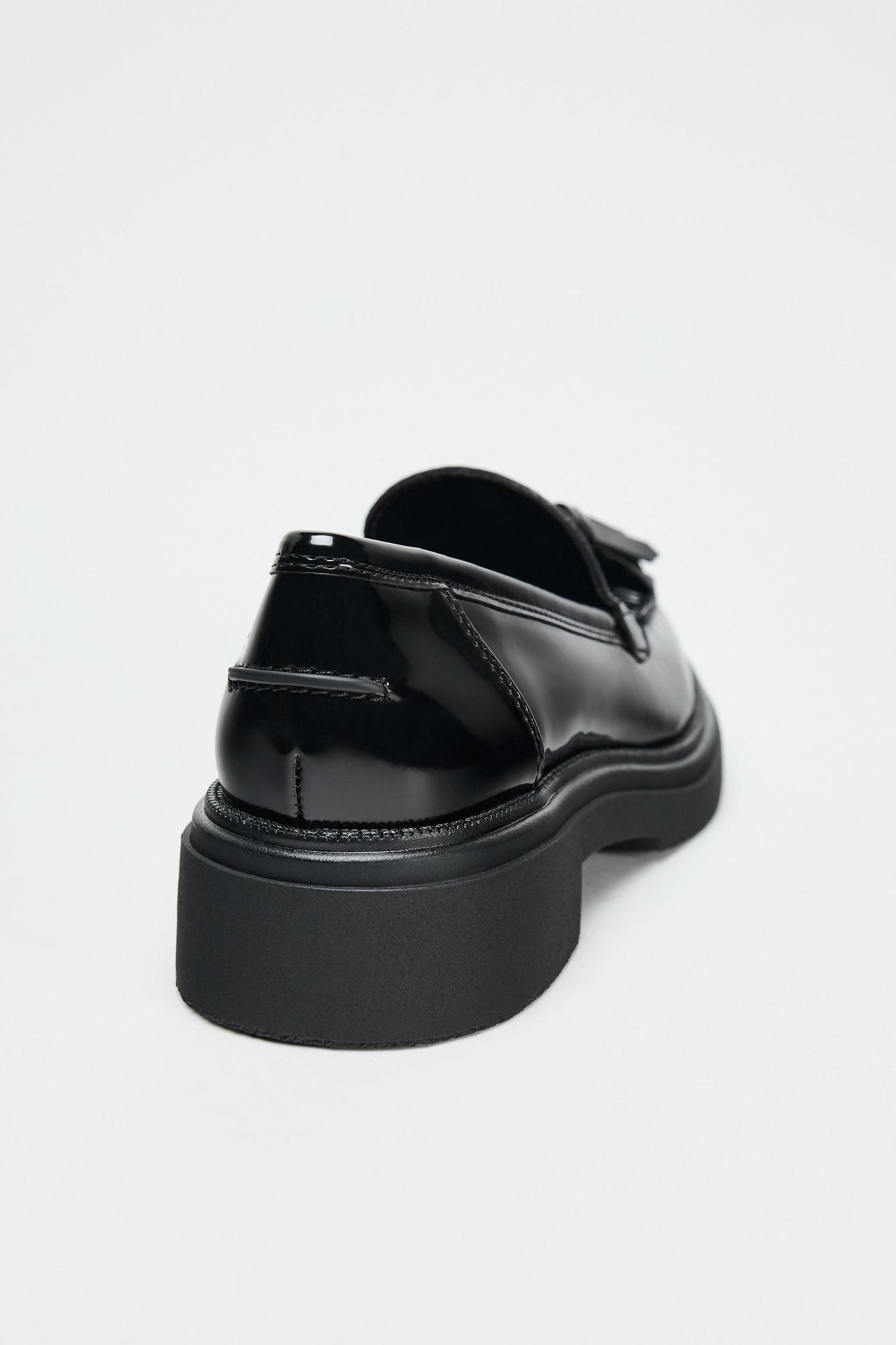 PATENT FINISH TASSELED LOAFERS Product Image