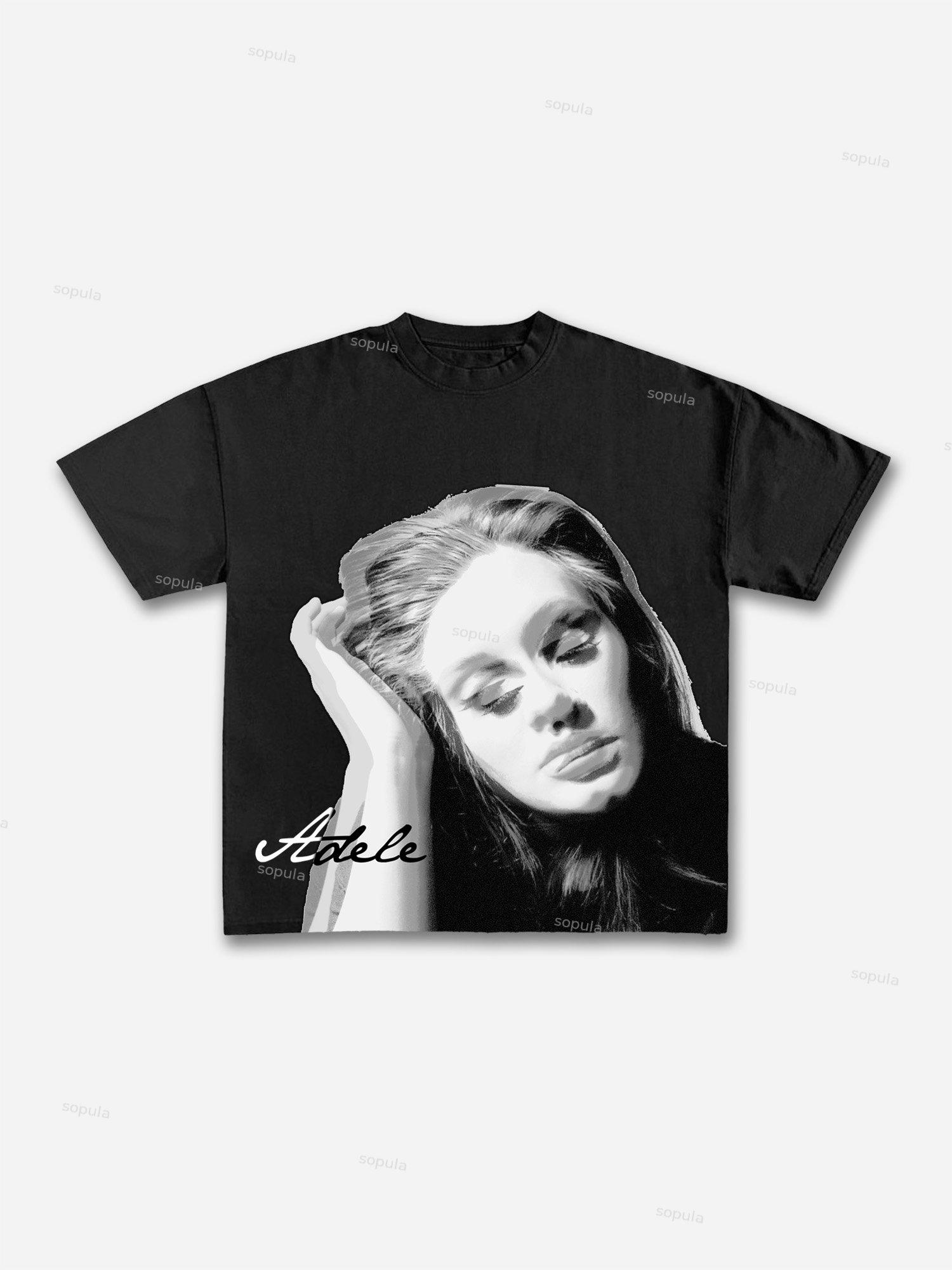 Vintage Adele Graphic Cotton T-shirt Product Image
