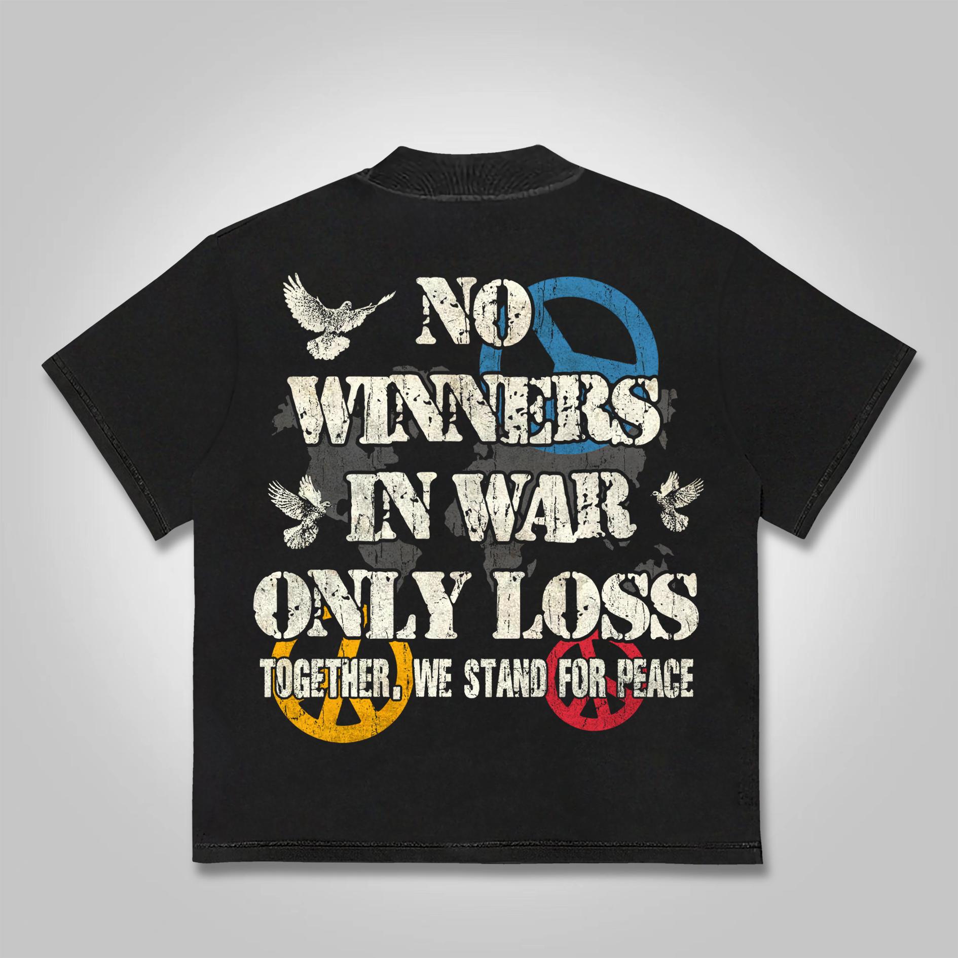 Sopula Human Beings Need Peace, Not War. Vintage Graphics Cotton T-Shirt Product Image