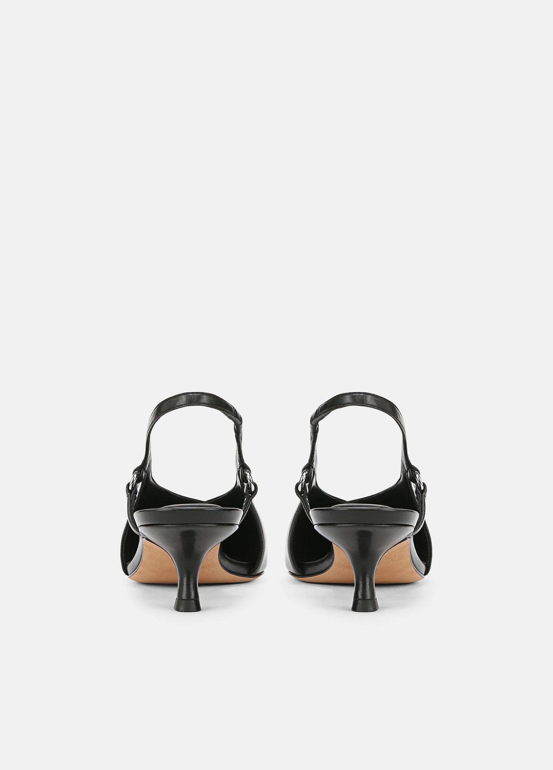 Sabrina Leather Slingback Kitten Heel Product Image
