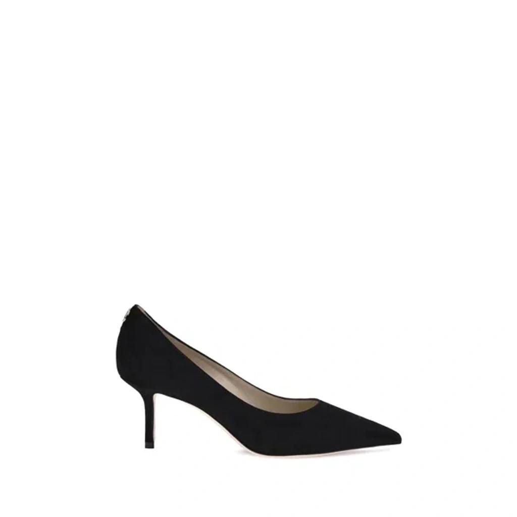 JIMMY CHOO Dark Brown Suede Pumps In Black Product Image