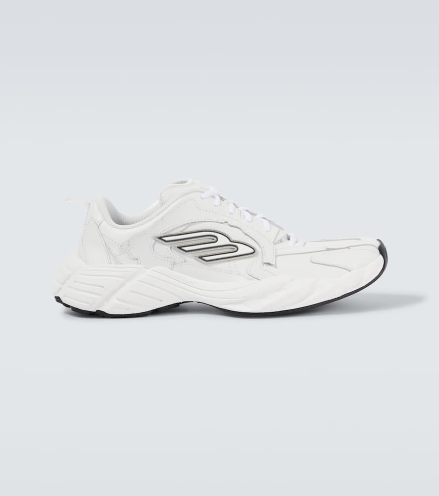 BALENCIAGA Men White Cowskin And Polyester Monday Shoe Sneakers Product Image