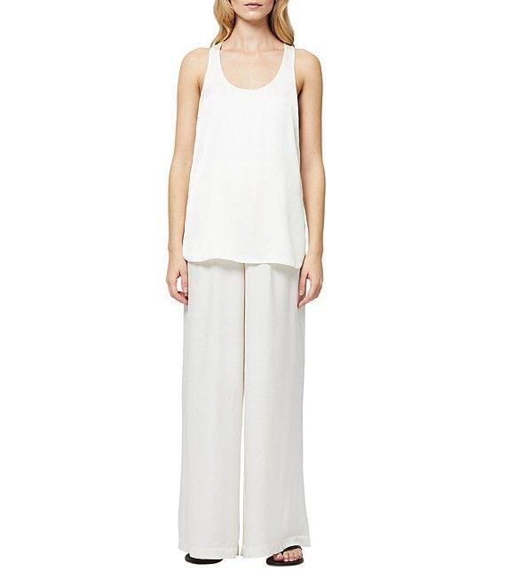 French Connection Ennis Satin Scoop Neckline Sleeveless Tank Product Image