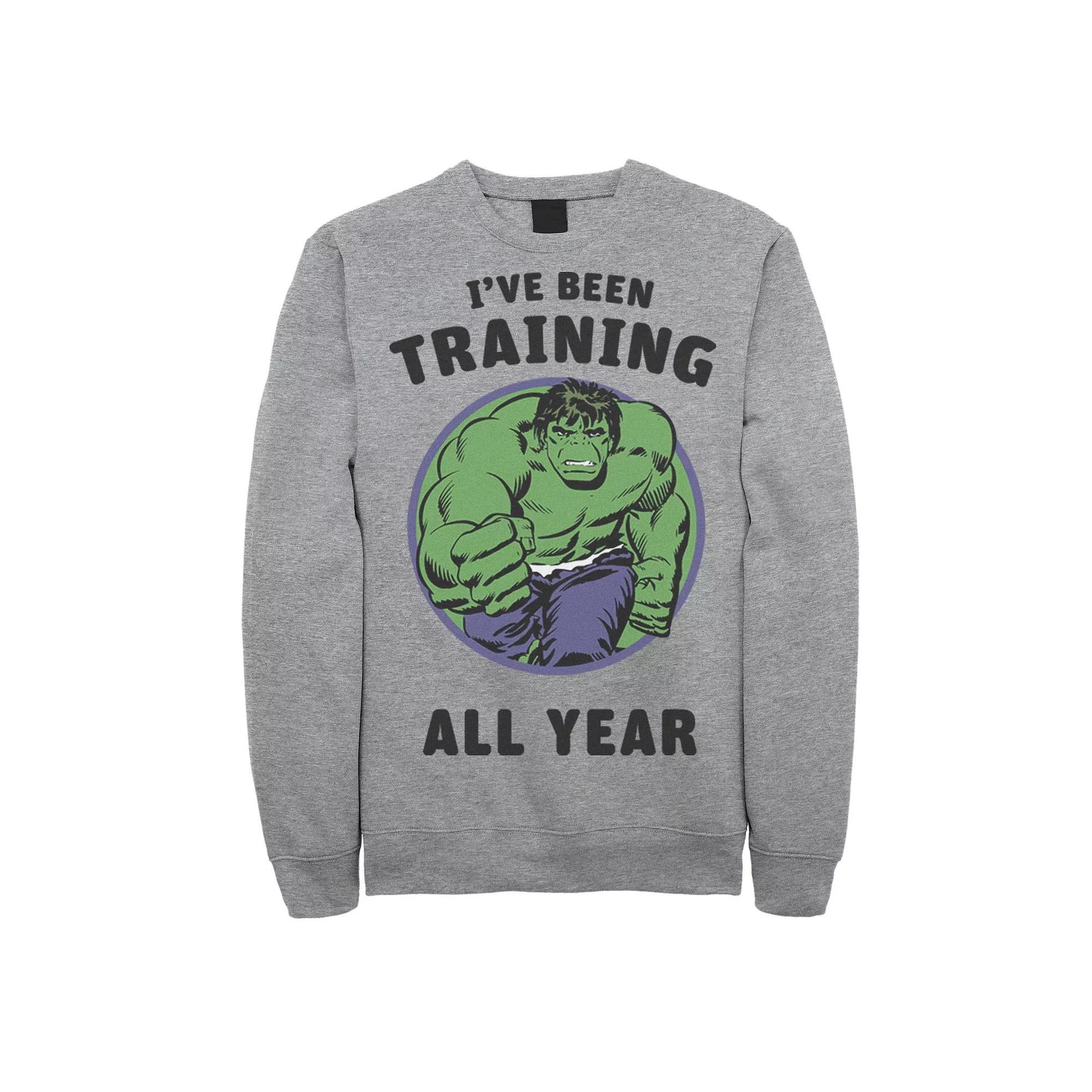 Men's Marvel Avengers Hulk I've Been Training All Year Sweatshirt,  Product Image