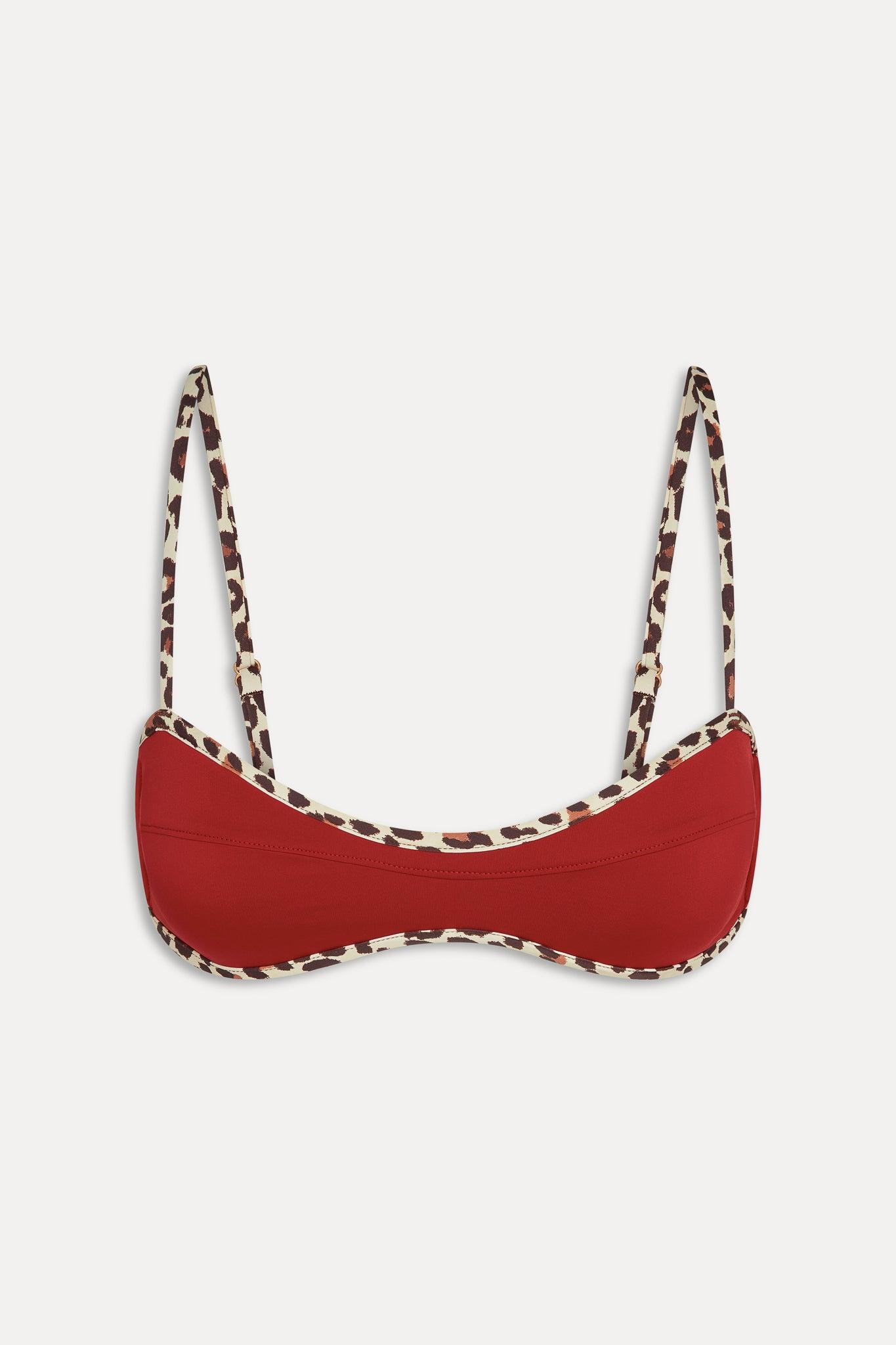 Lane Bandeau Bikini Top - Valentine Product Image