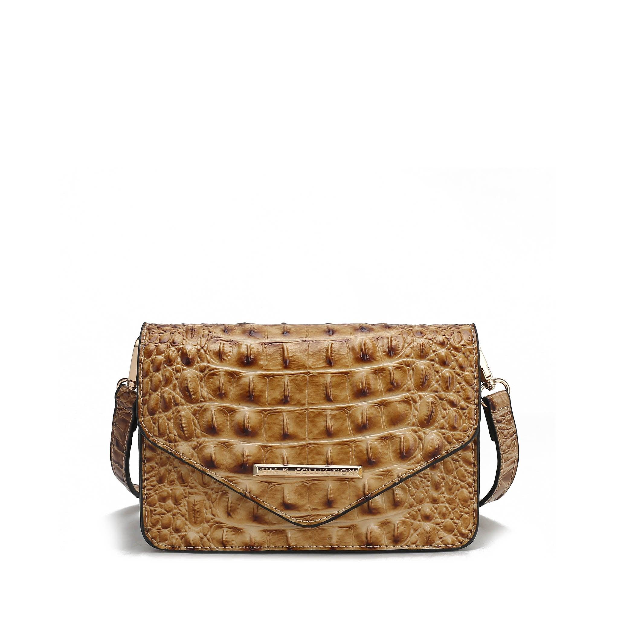 MKF Collection Women's Vanta Solid Croc Saddle Bag Female Product Image