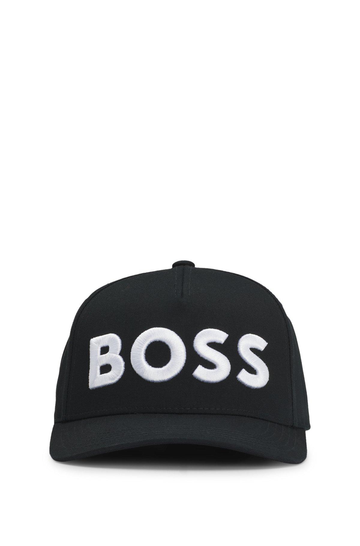 BOSS - Cotton-twill cap with embroidered logo - Black Product Image