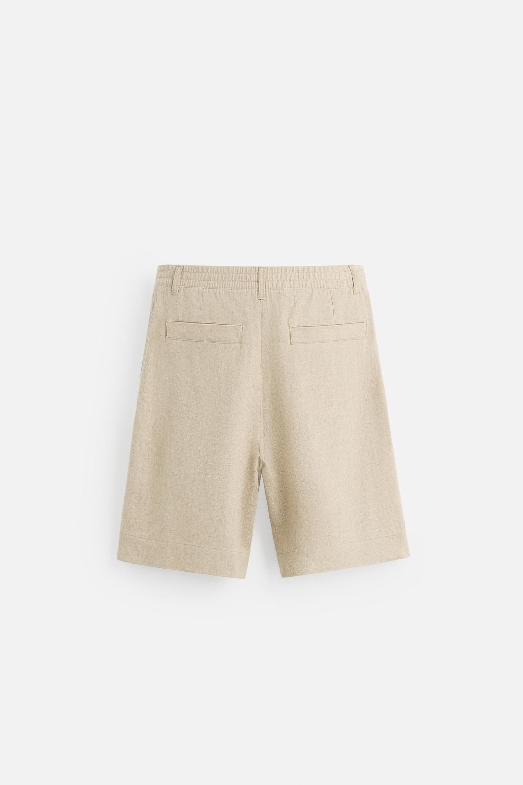 OVERSIZED LINEN VISCOSE SHORTS Product Image