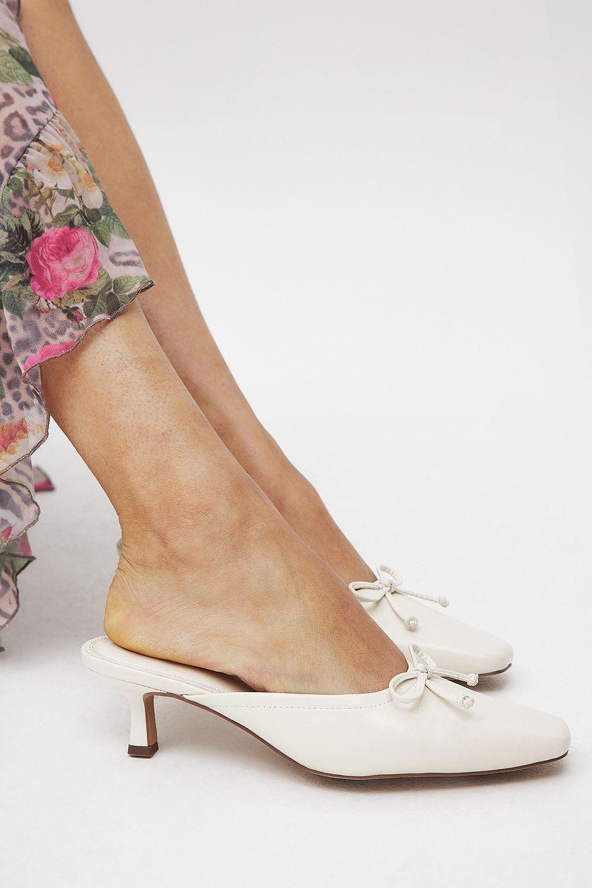 Kitten Heel Ballerina Mules Product Image