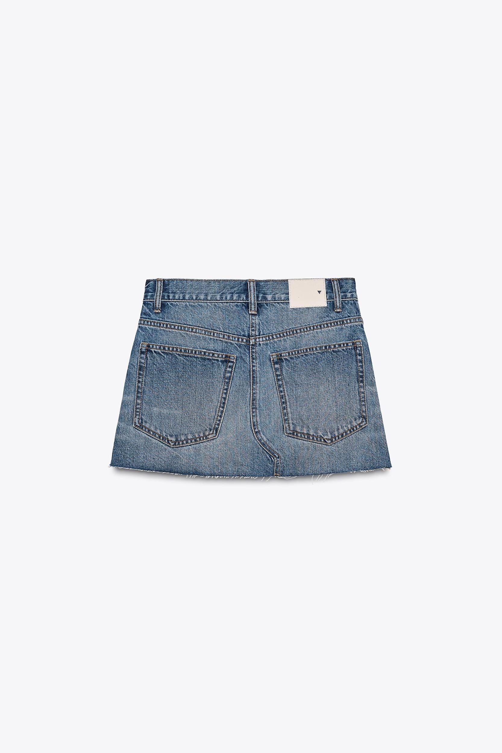 TRF LOW-RISE DENIM MINI SKIRT Product Image