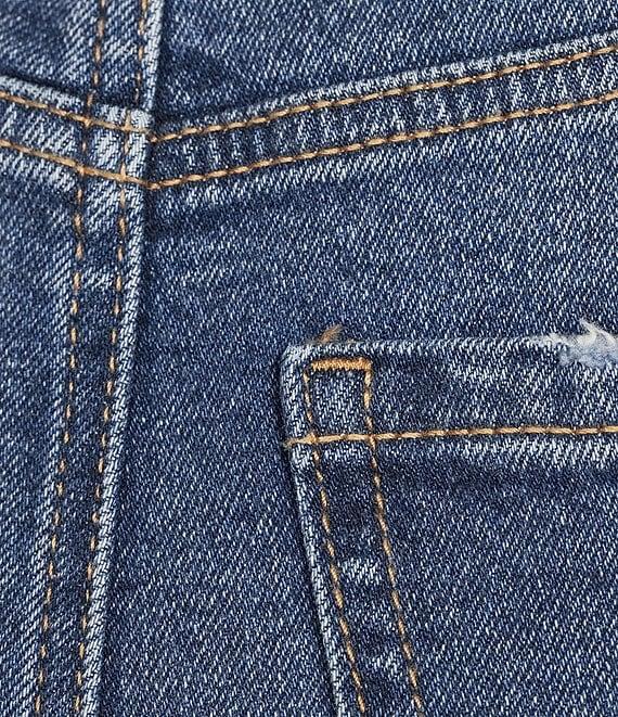 High Rise Ankle Crop Straight Jeans Product Image