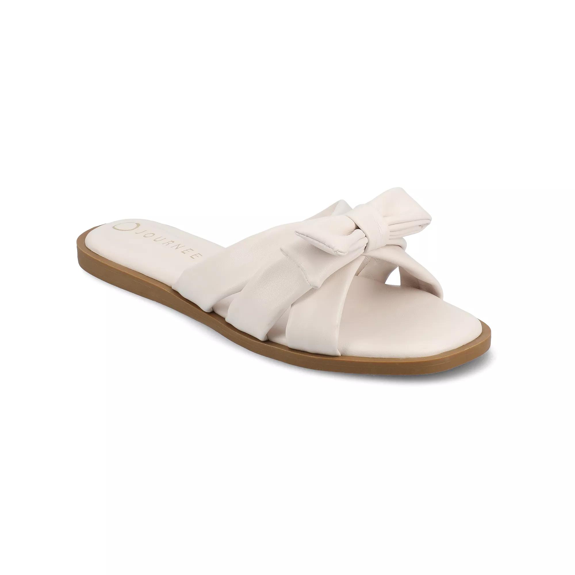 Journee Prylin Slip-On Bow Women's Flat Sandals,  Product Image