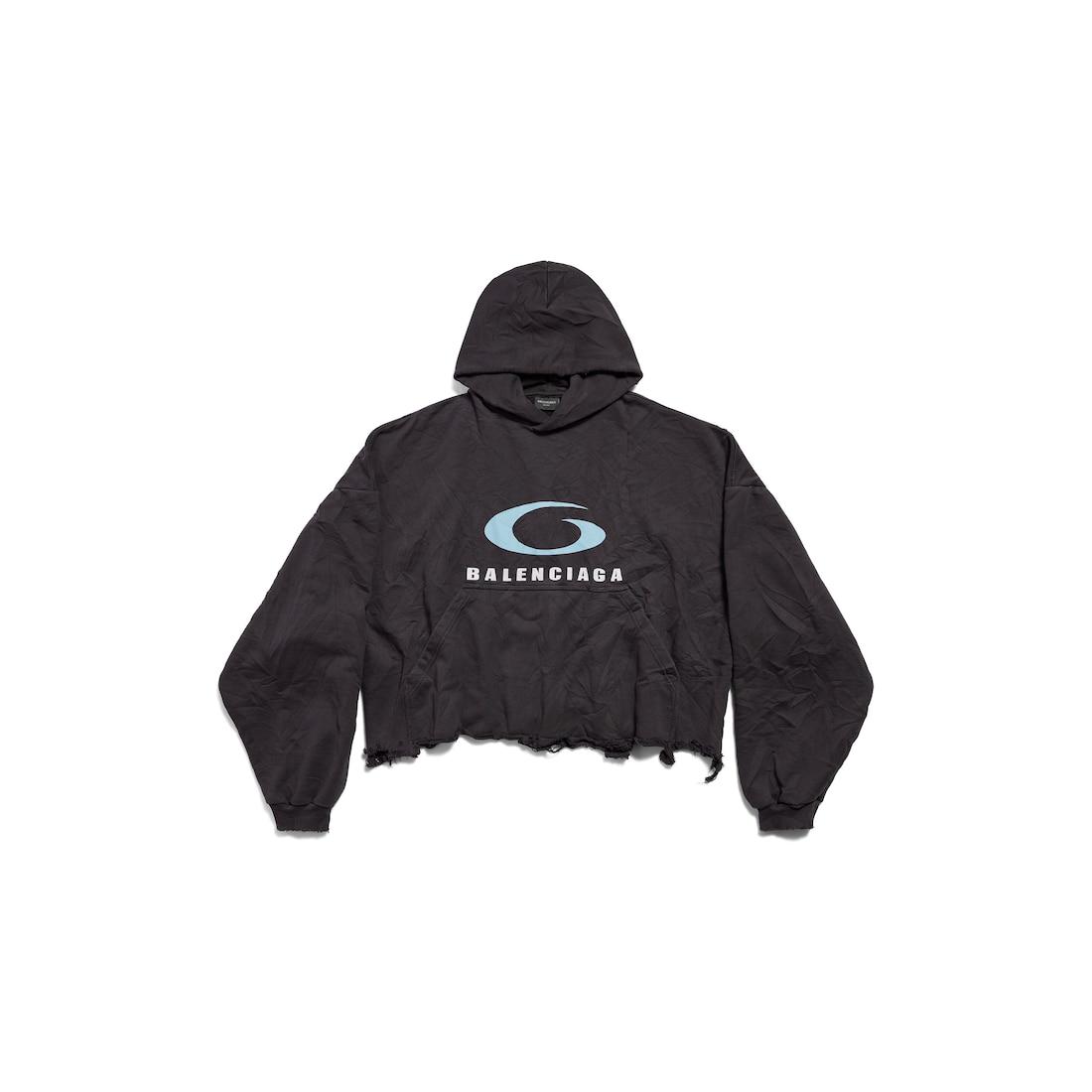 Women's Loop Sports Icon Cropped Hoodie in Black Product Image