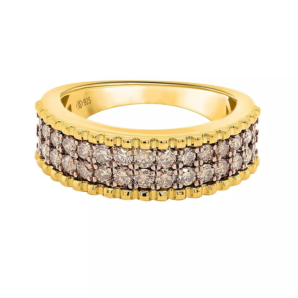 14k Gold Over Silver 3/4 Carat T.W. Champagne Diamond Ring, Women's, Size: 6, Gold Tone Product Image