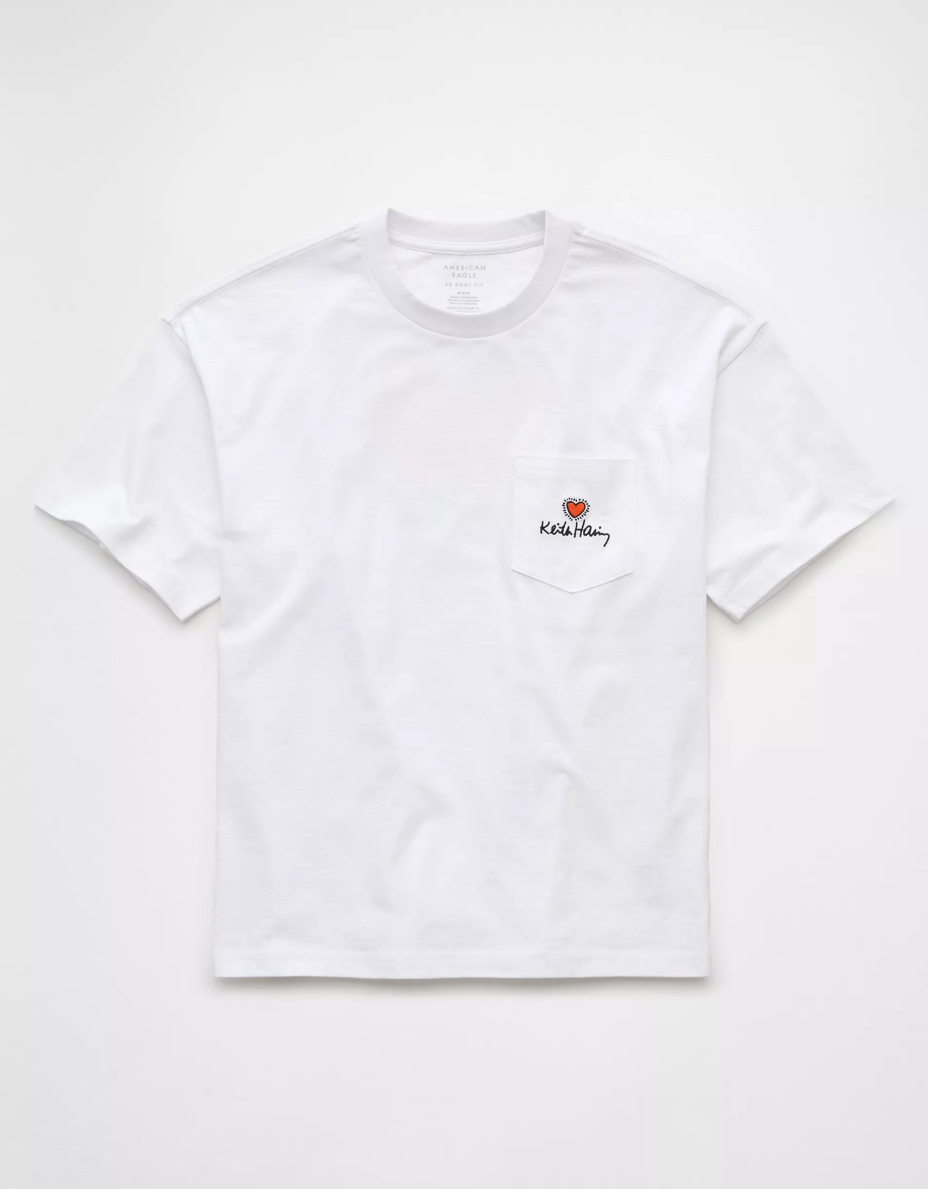 AE Boxy Keith Haring Graphic T-Shirt Product Image