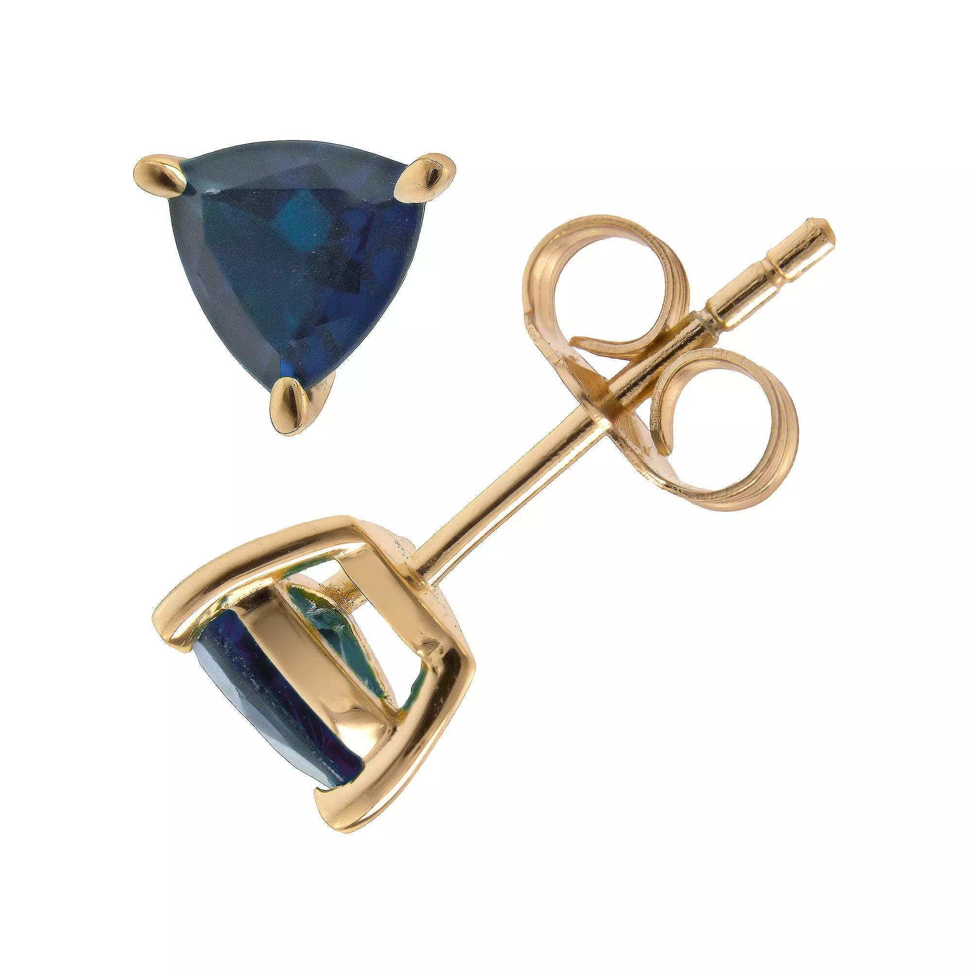 Gemistry 14k Gold Over Silver Kyanite Stud Earrings, Women's, Gold Tone Product Image
