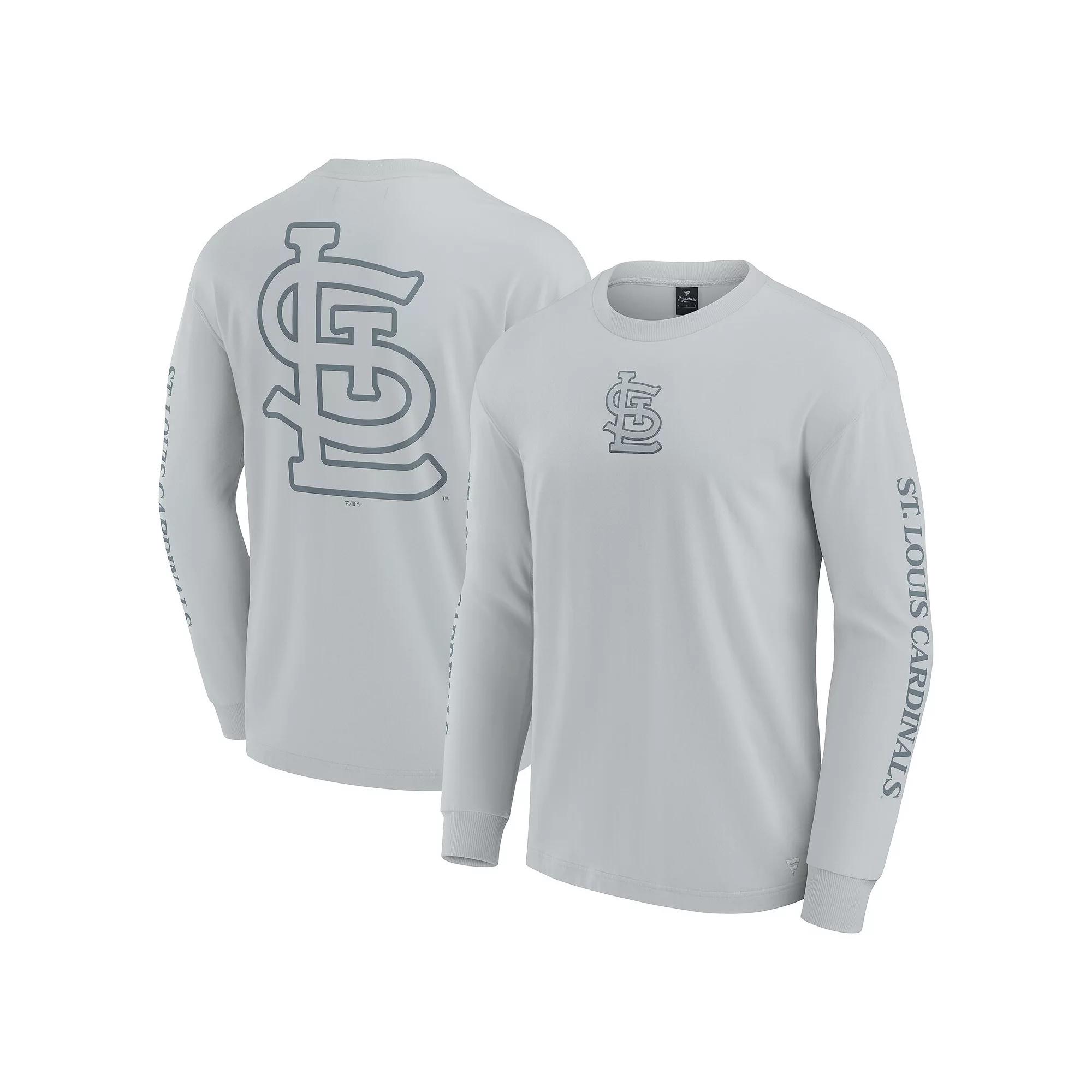Men's Fanatics Gray St. Louis Cardinals Elements Strive Long Sleeve T-Shirt,  Product Image