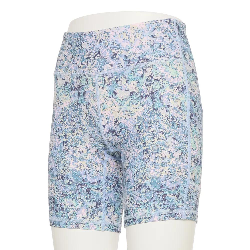 Women's Tek Gear® Adaptive Ultrastretch Bike Shorts, Size: Small, Blue Spots Product Image