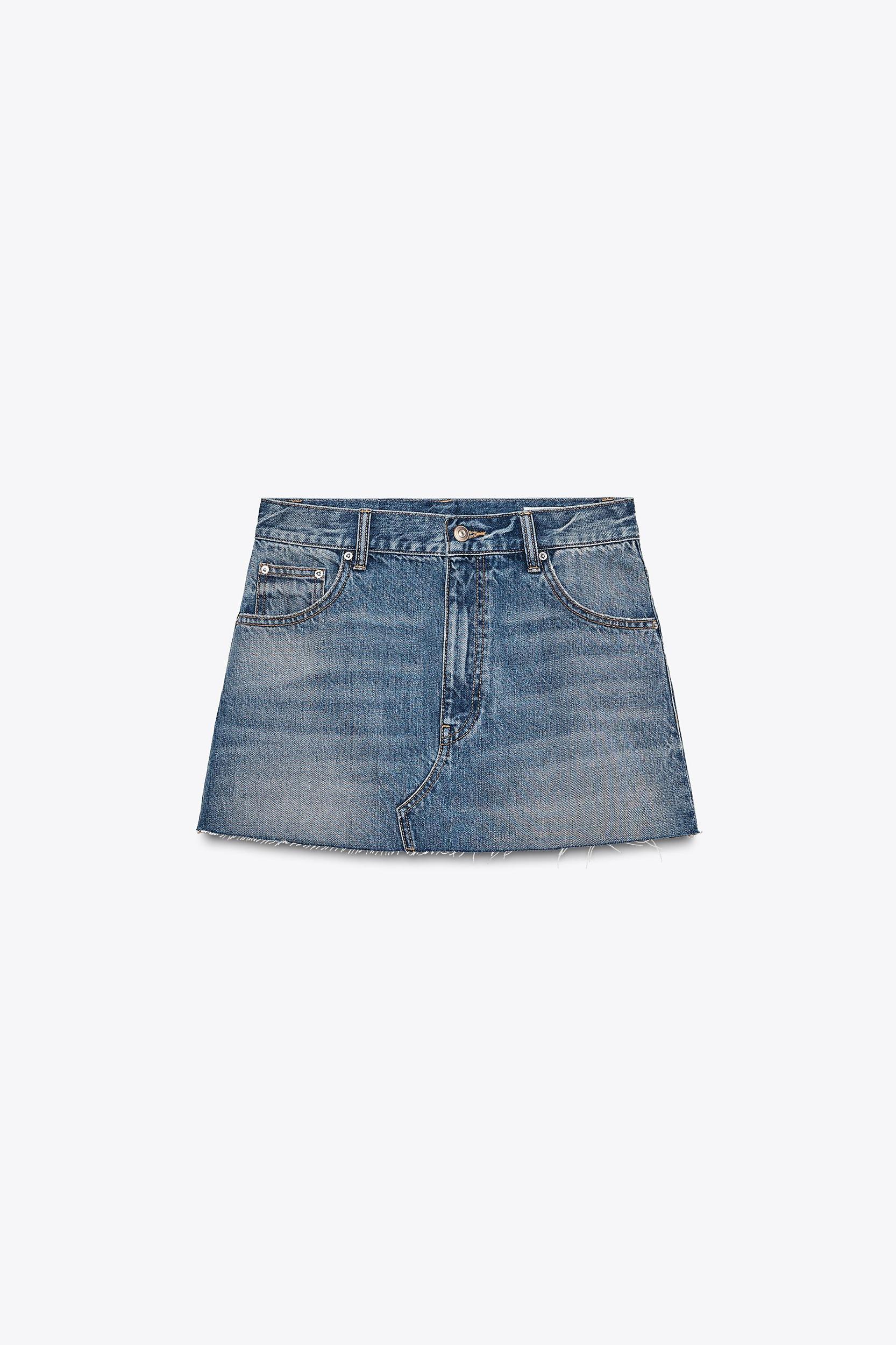 TRF LOW-RISE DENIM MINI SKIRT Product Image