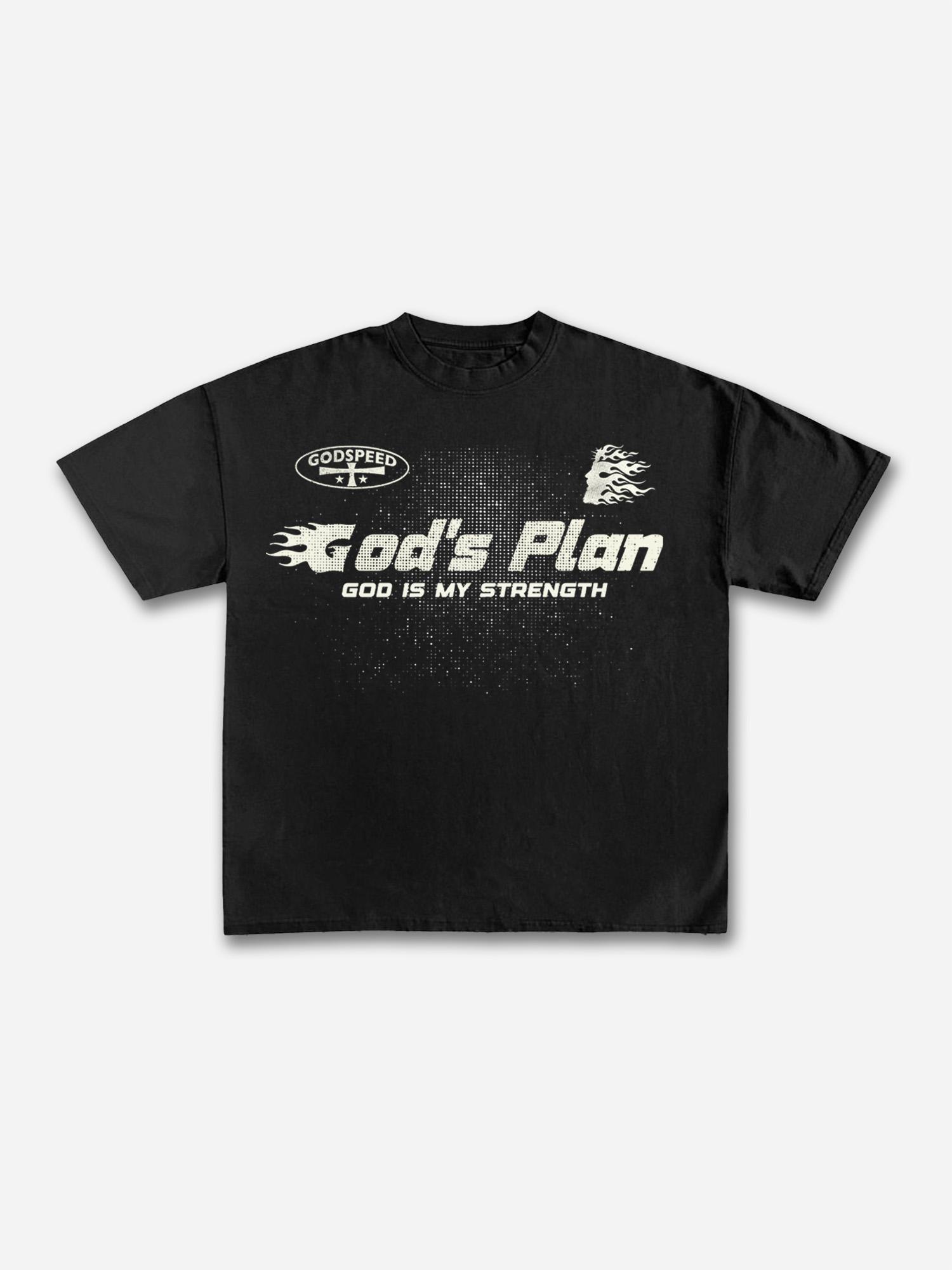 Flame Jesus God Silhouette Network Vintage Graphic Cotton T-shirt Product Image