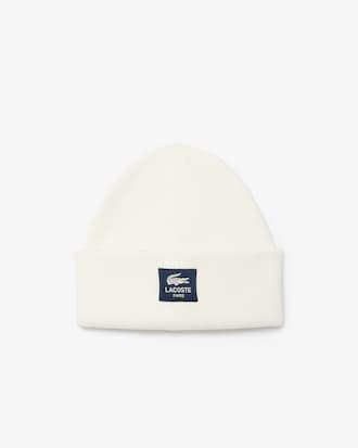 Ribbed Cotton Badge Beanie Product Image