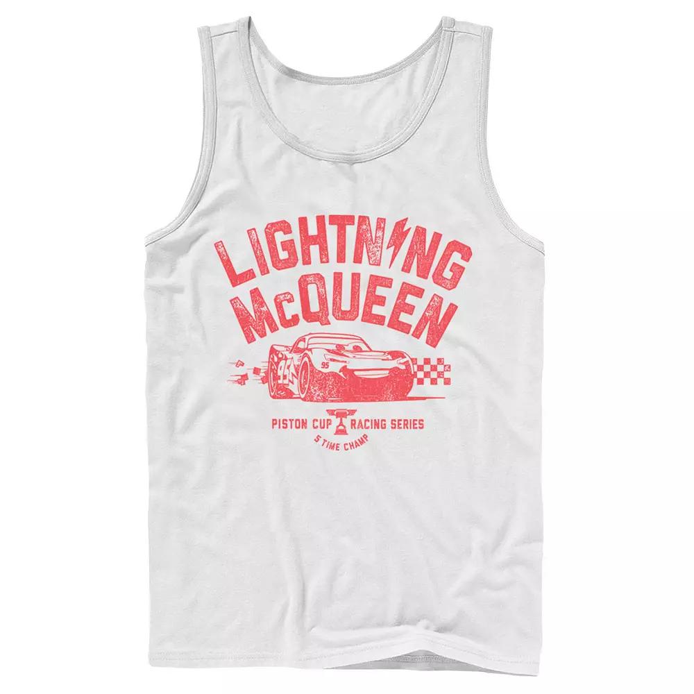 Men's Disney / Pixar Cars 3 Lightning McQueen Racing Tank Top,  Product Image