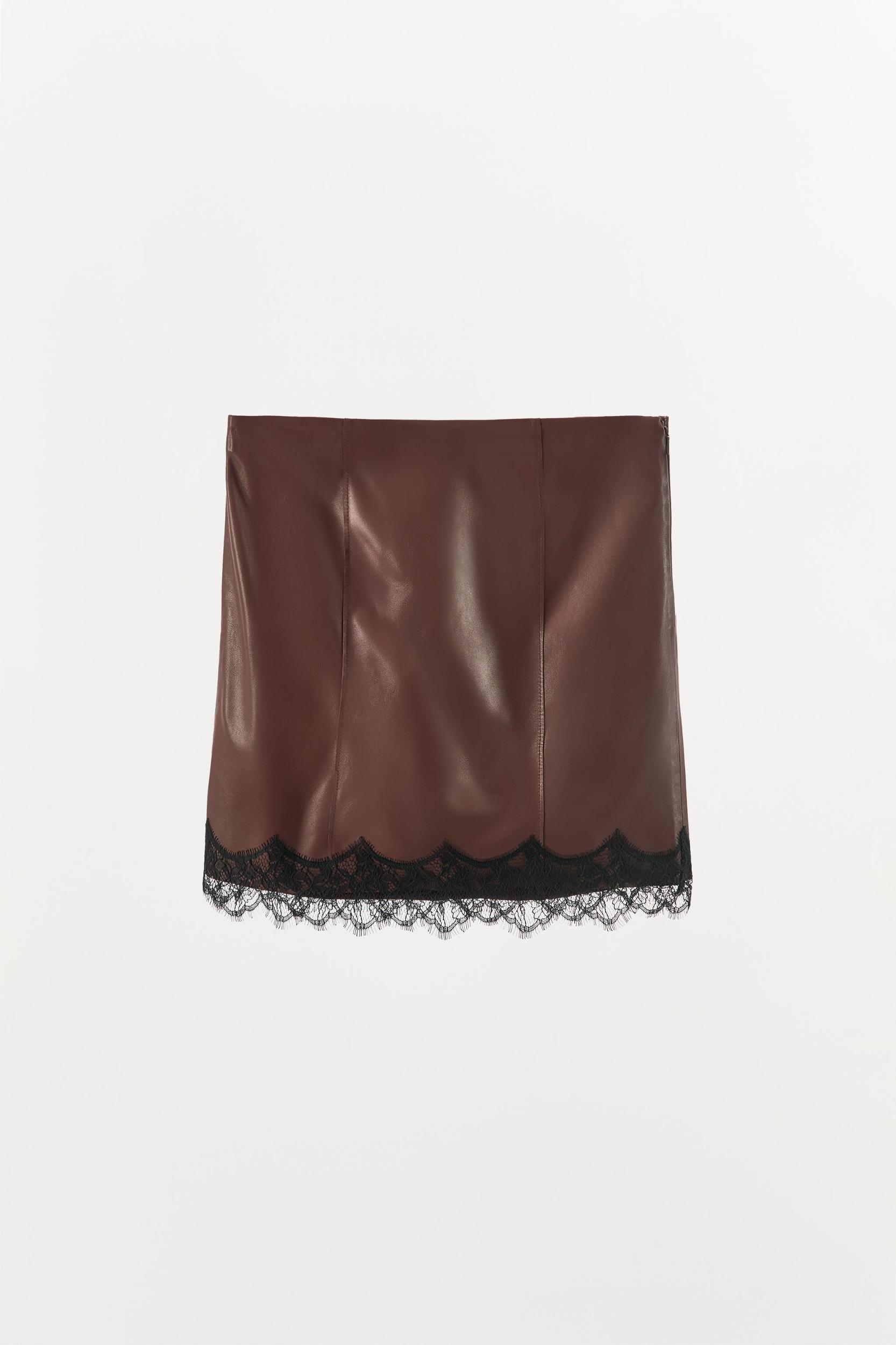 LIMITED EDITION LEATHER LACE SKIRT Product Image