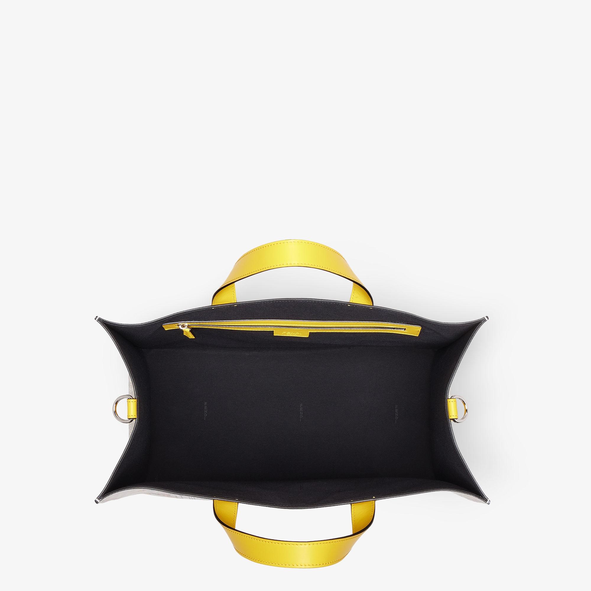 Silvia And The Baguette ShopperWhite FF canvas bag with multicolor print Product Image