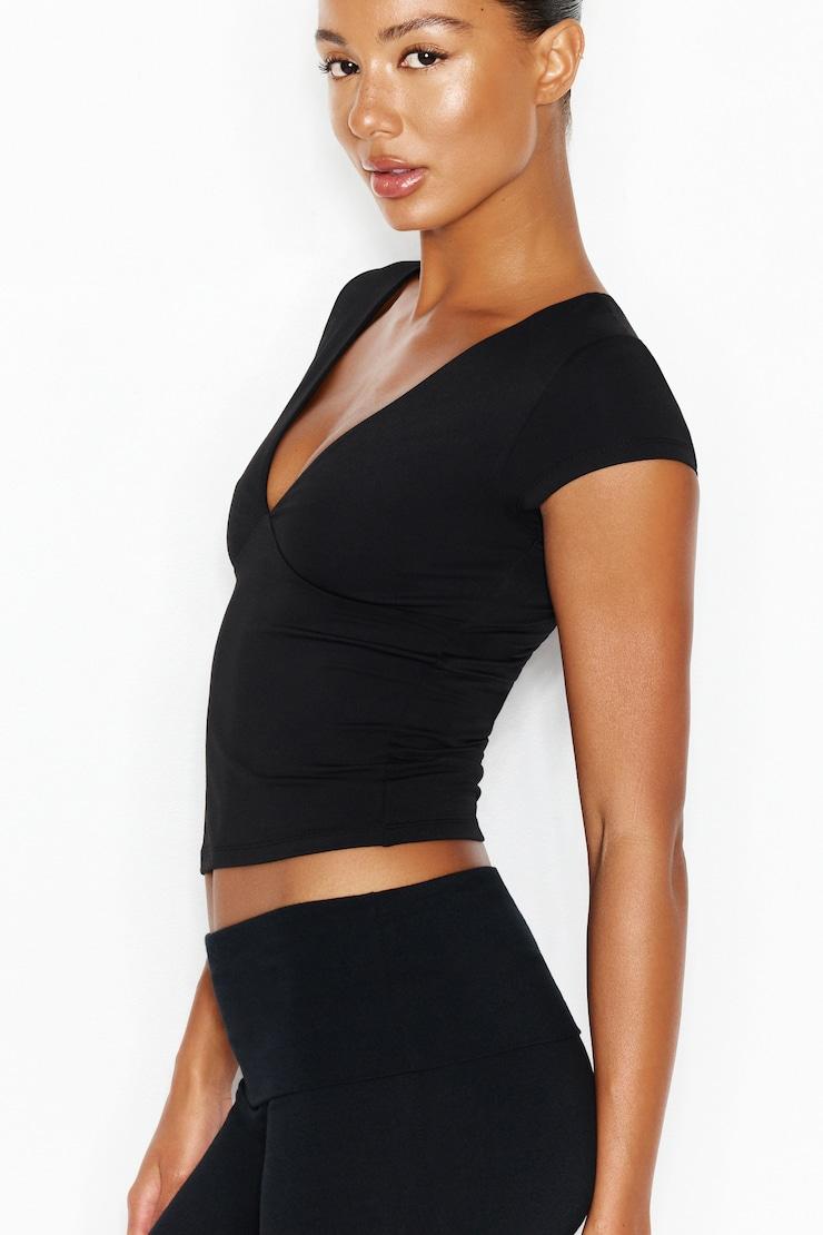 Sleek Plunge T-Shirt Product Image