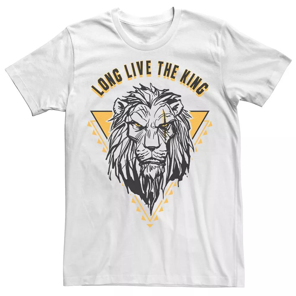Disney's The Lion King Live Action Scar Long Live The King Men's Tee, Size: Medium, White Product Image