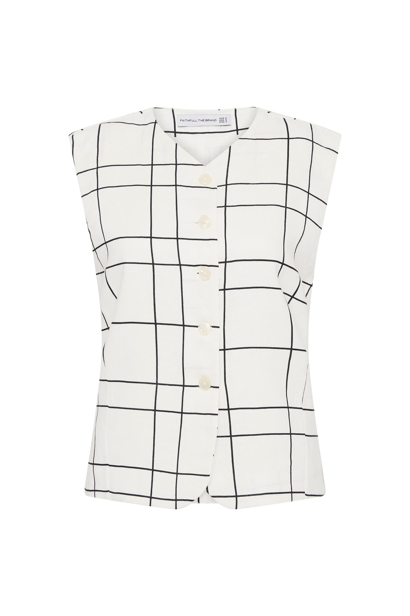 Lui Mini Dress Letizia Check White - Final Sale Product Image