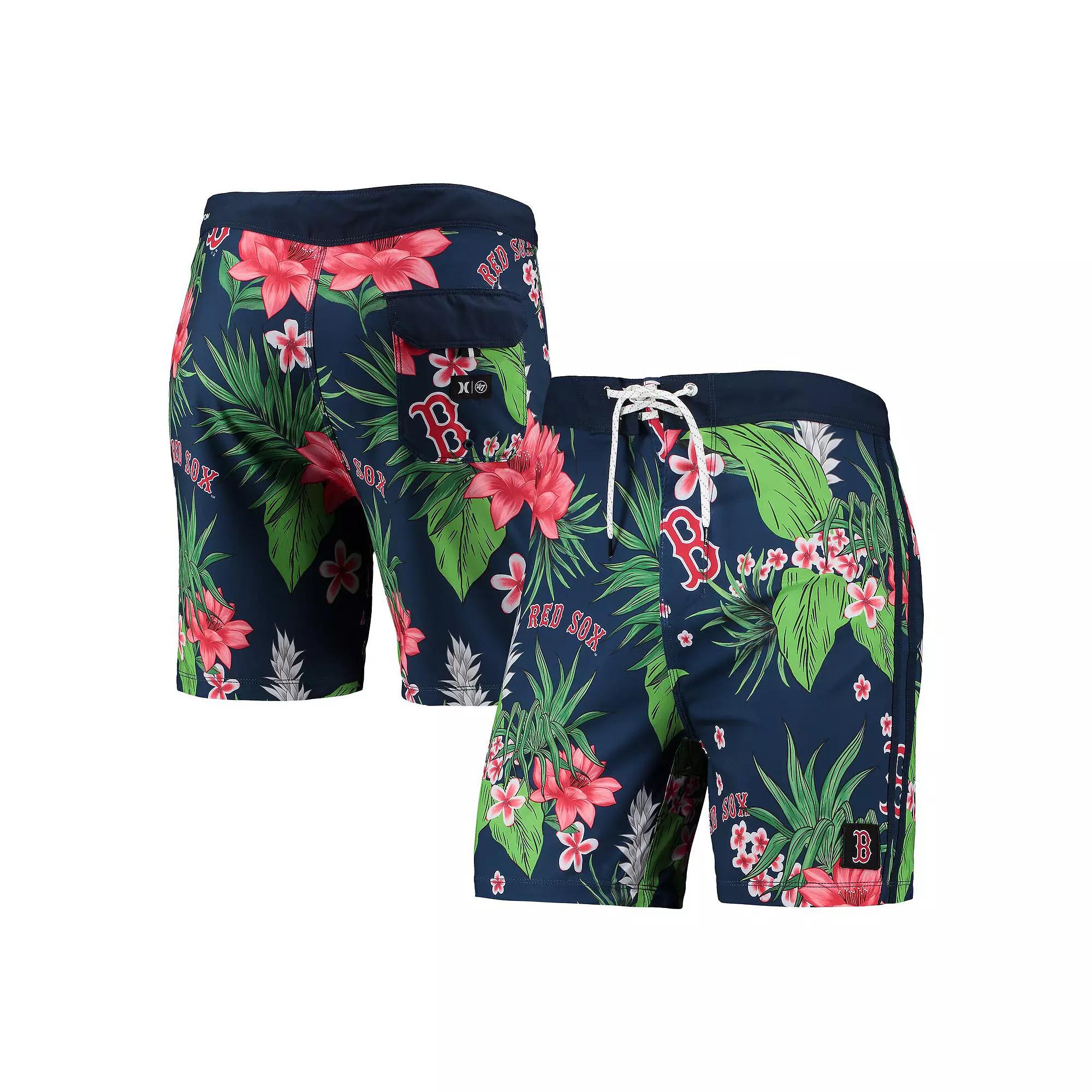 Men's Hurley x '47 Navy Boston Red Sox Phantom Tailgate Swim Shorts,  Product Image