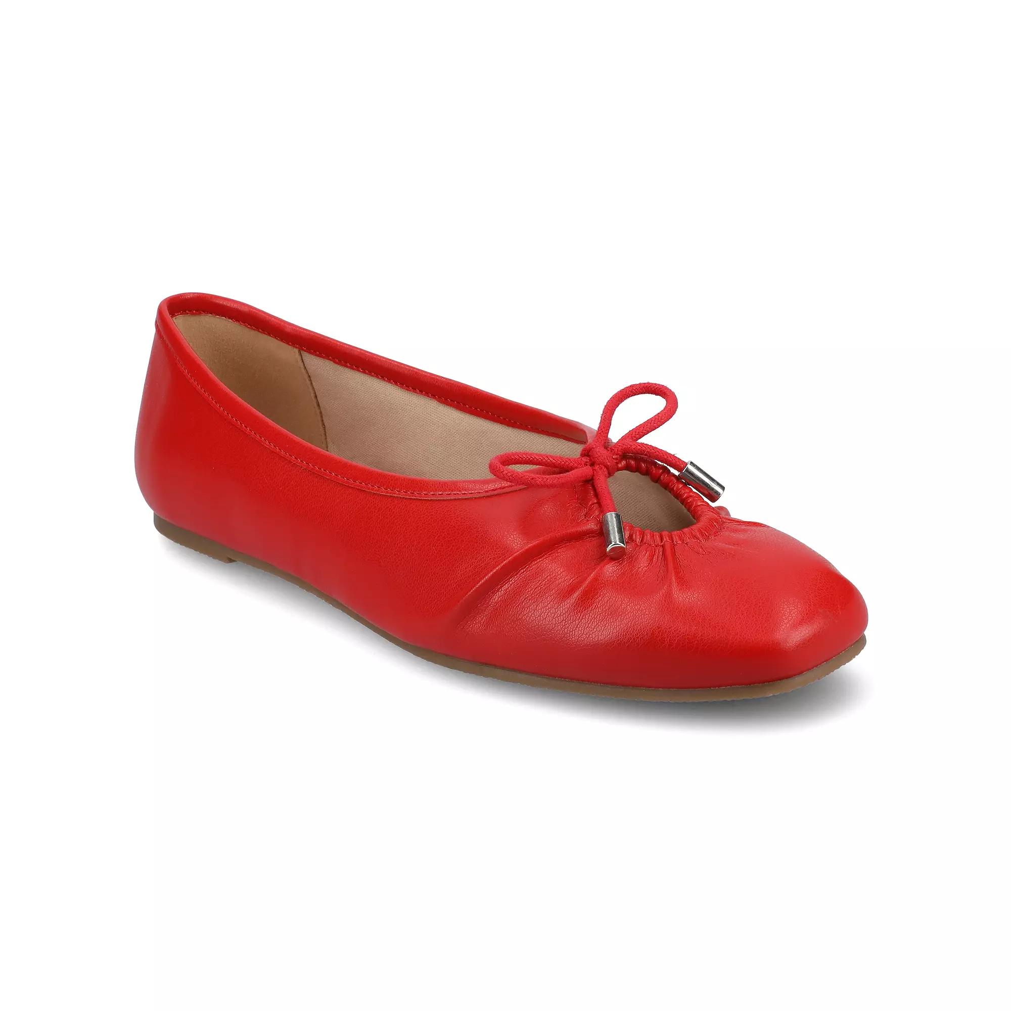 Journee Callee Medium and Wide Width Women's Ballet Bow Slip-On Dress Flats,  Product Image