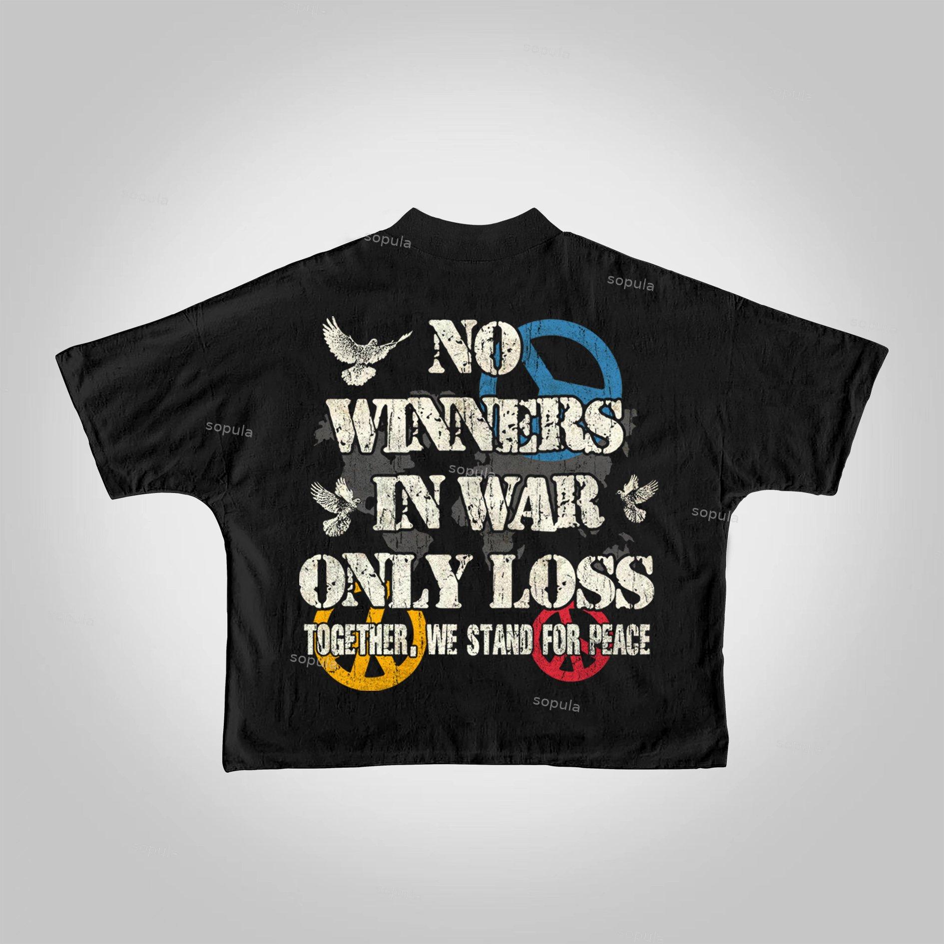 Sopula Human Beings Need Peace, Not War. Vintage Graphics Cropped T-Shirts Product Image