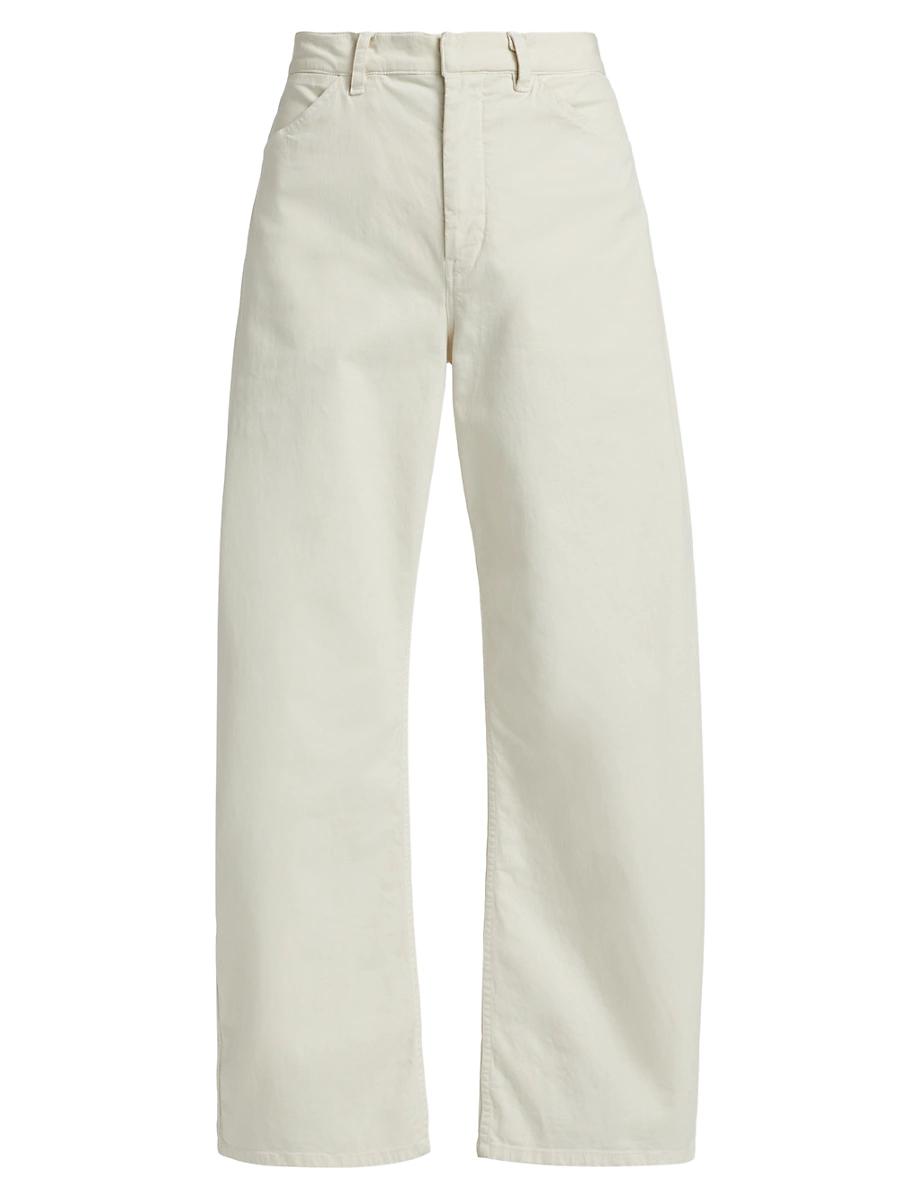 Womens Tribeca Cotton Mid-Rise Barrel Pants Product Image