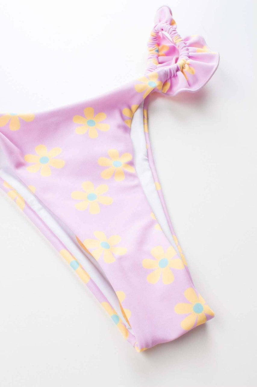 Pink Frilled Daisy Cheeky Bikini Bottom Product Image