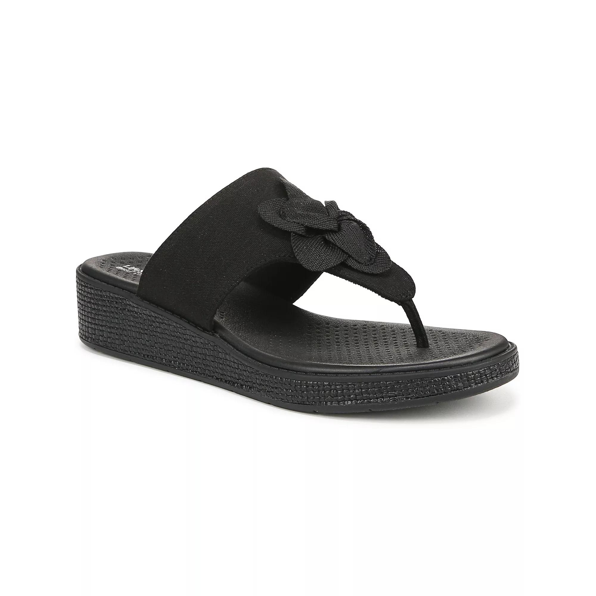LifeStride Bloom Women's Wedge Thong Sandals,  Product Image