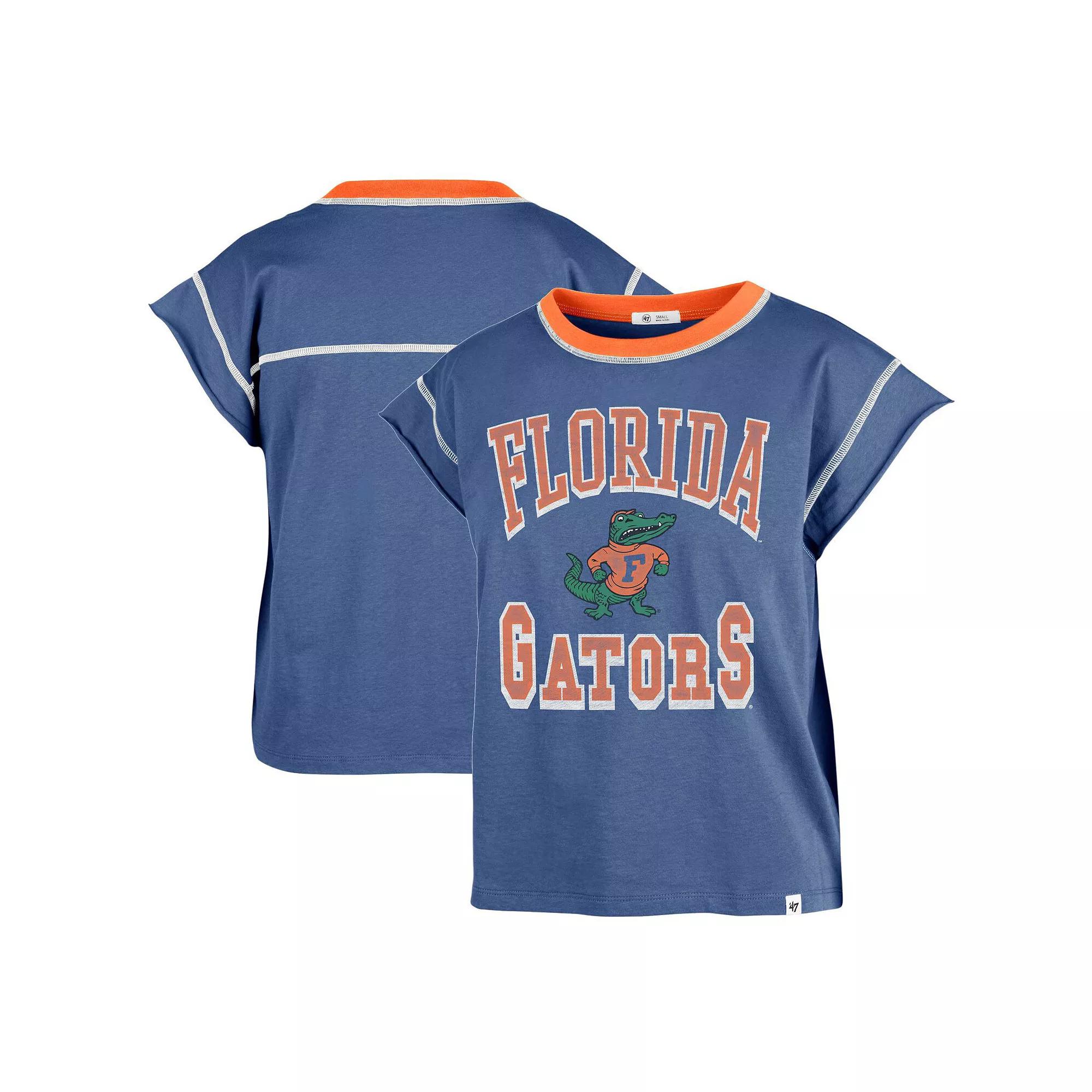 Women's '47 Royal Florida Gators Sound Up Maya Cutoff T-Shirt, Size: Medium, Blue Product Image