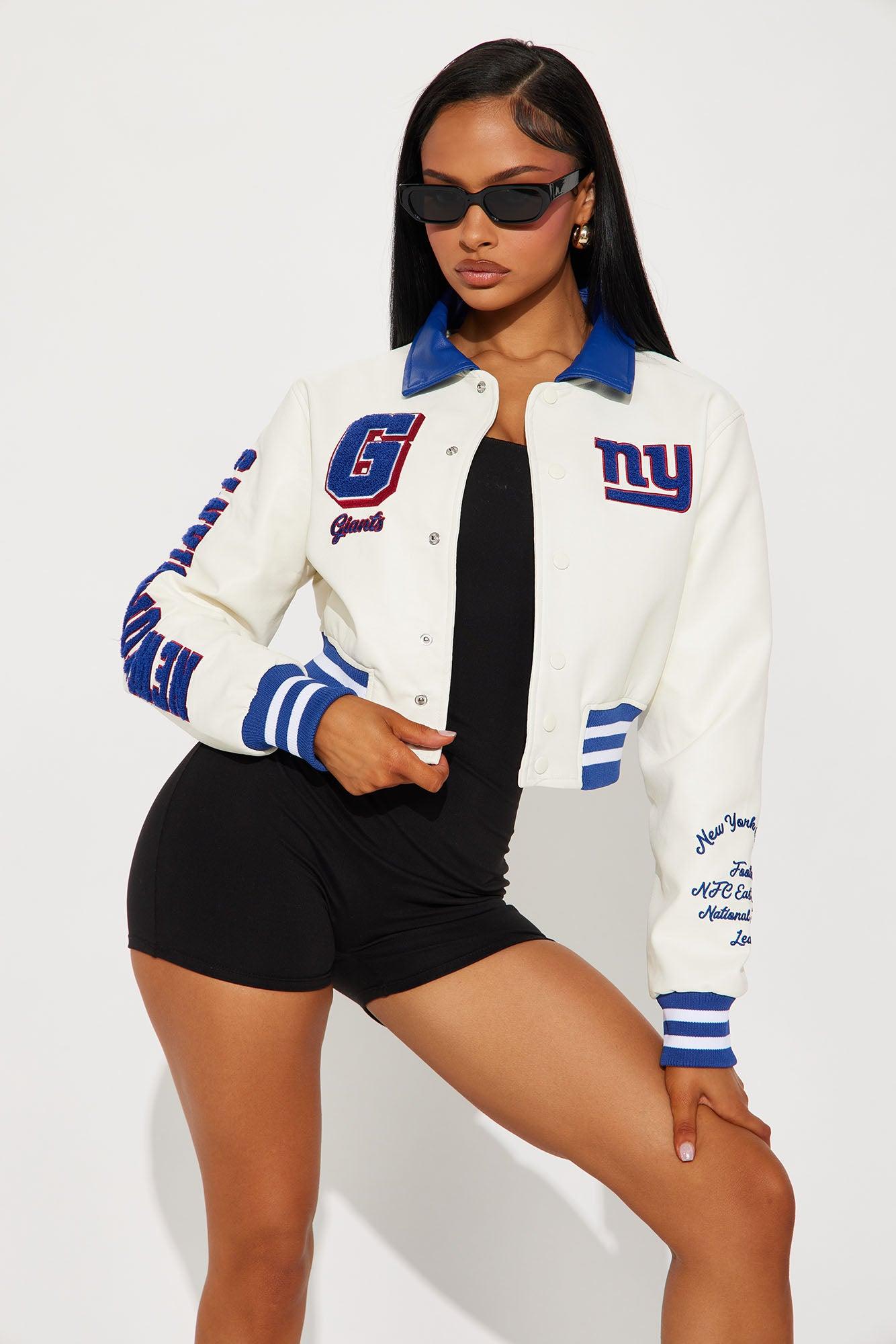 New York Giants Bomber Jacket - Cream Female Product Image