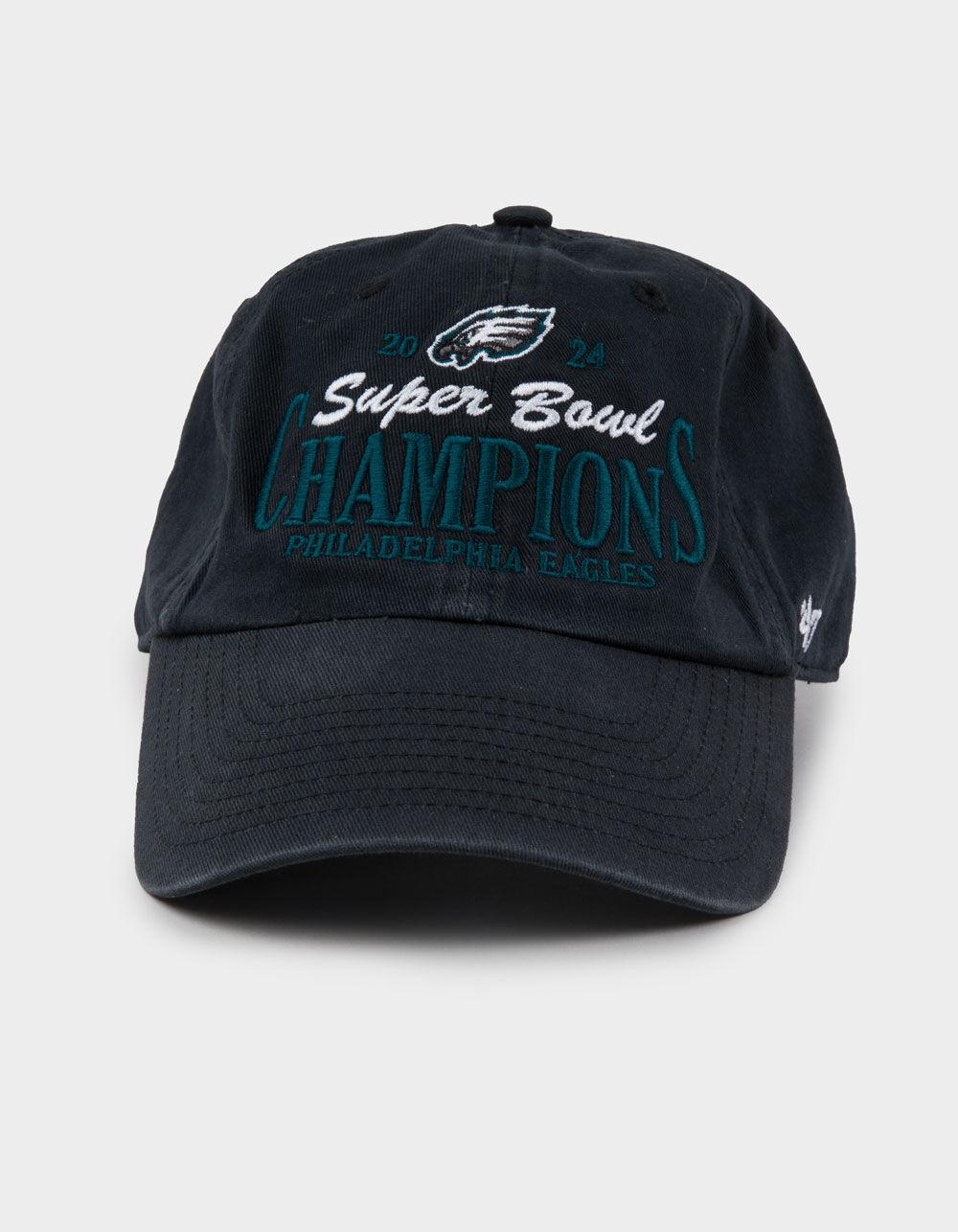 47 BRAND Philadelphia Eagles Superbowl Champions Strapback Hat - BLACK Product Image