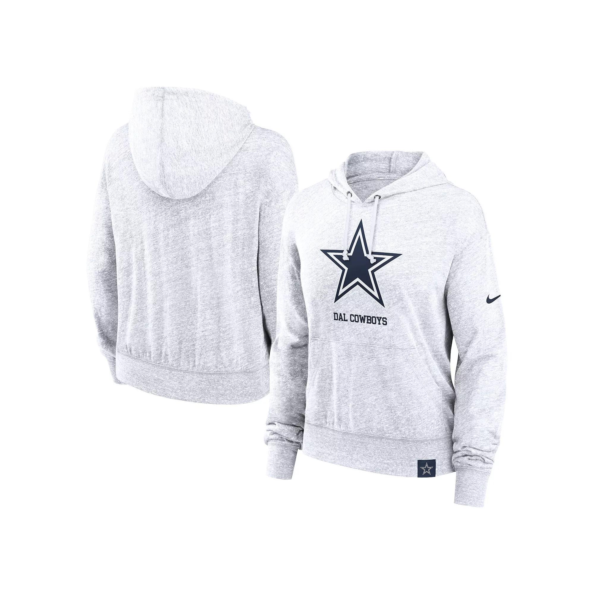 Women's Nike White Dallas Cowboys Gym Vintage Logo Pullover Hoodie, Size: 2XL Product Image