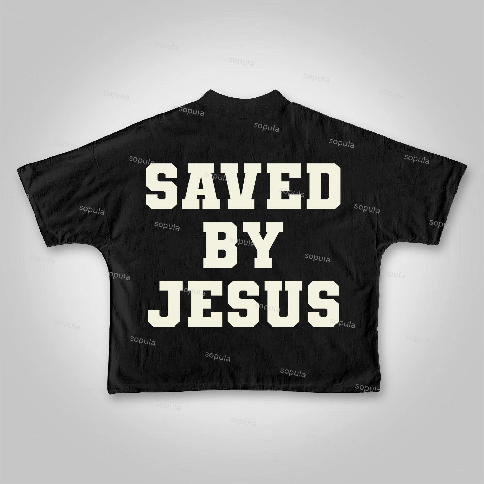Sopula Saved By Jesus No. 77 Graphics Cropped T-shirts Product Image