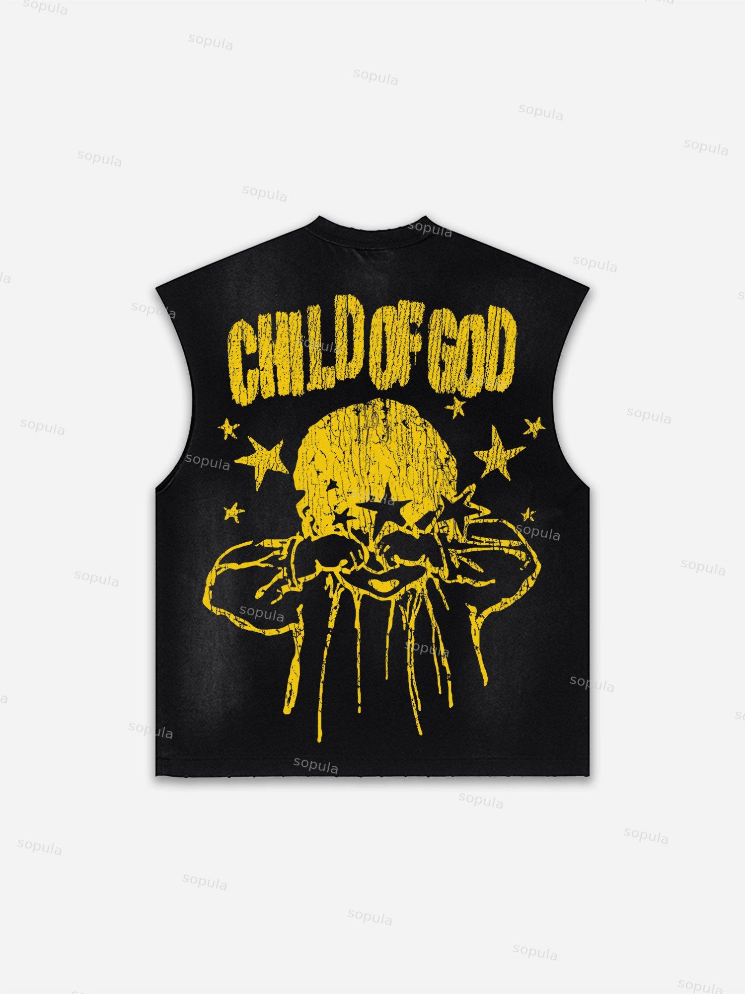 Western Eagle Graphic Men's Washed Tank Top Sleeveless Shirts Product Image