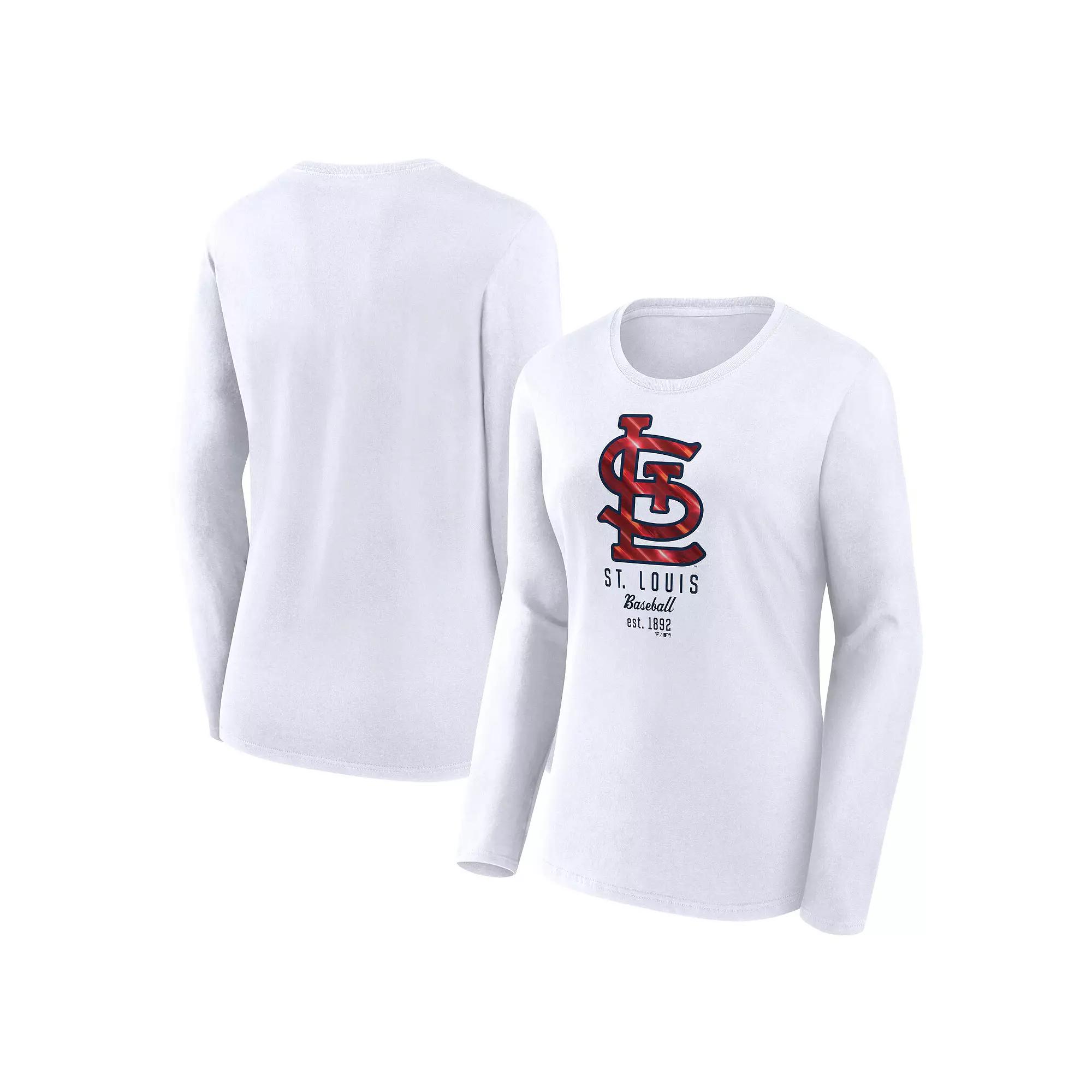 Women's Fanatics Branded  White St. Louis Cardinals Long Sleeve T-Shirt, Size: XS Product Image