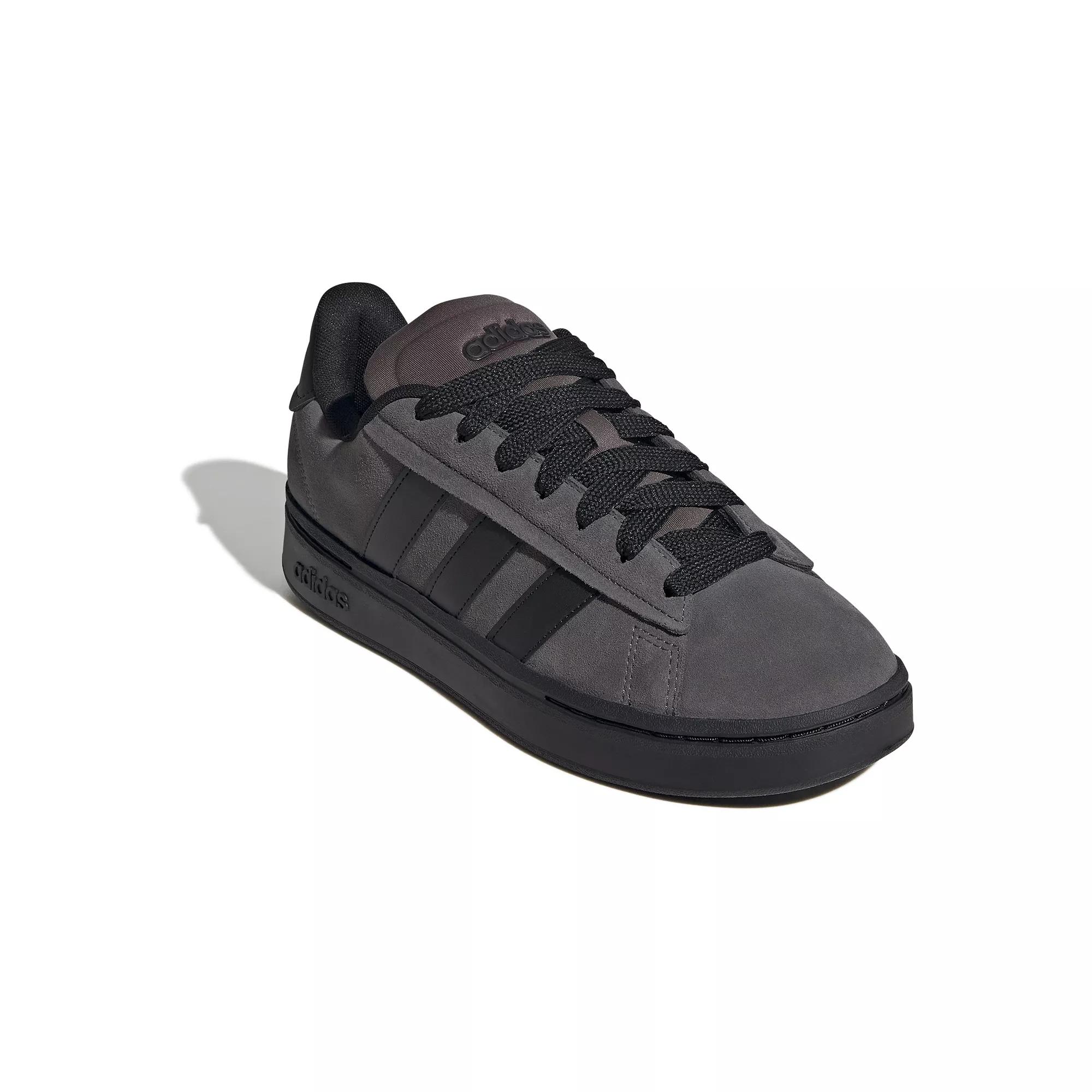 adidas Grand Court Alpha 00s Mens Sneakers Grey Black Black Product Image