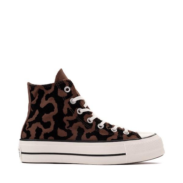 Converse Womens Chuck Taylor All Star Lift Hi Leopard Remix Sneakers Product Image