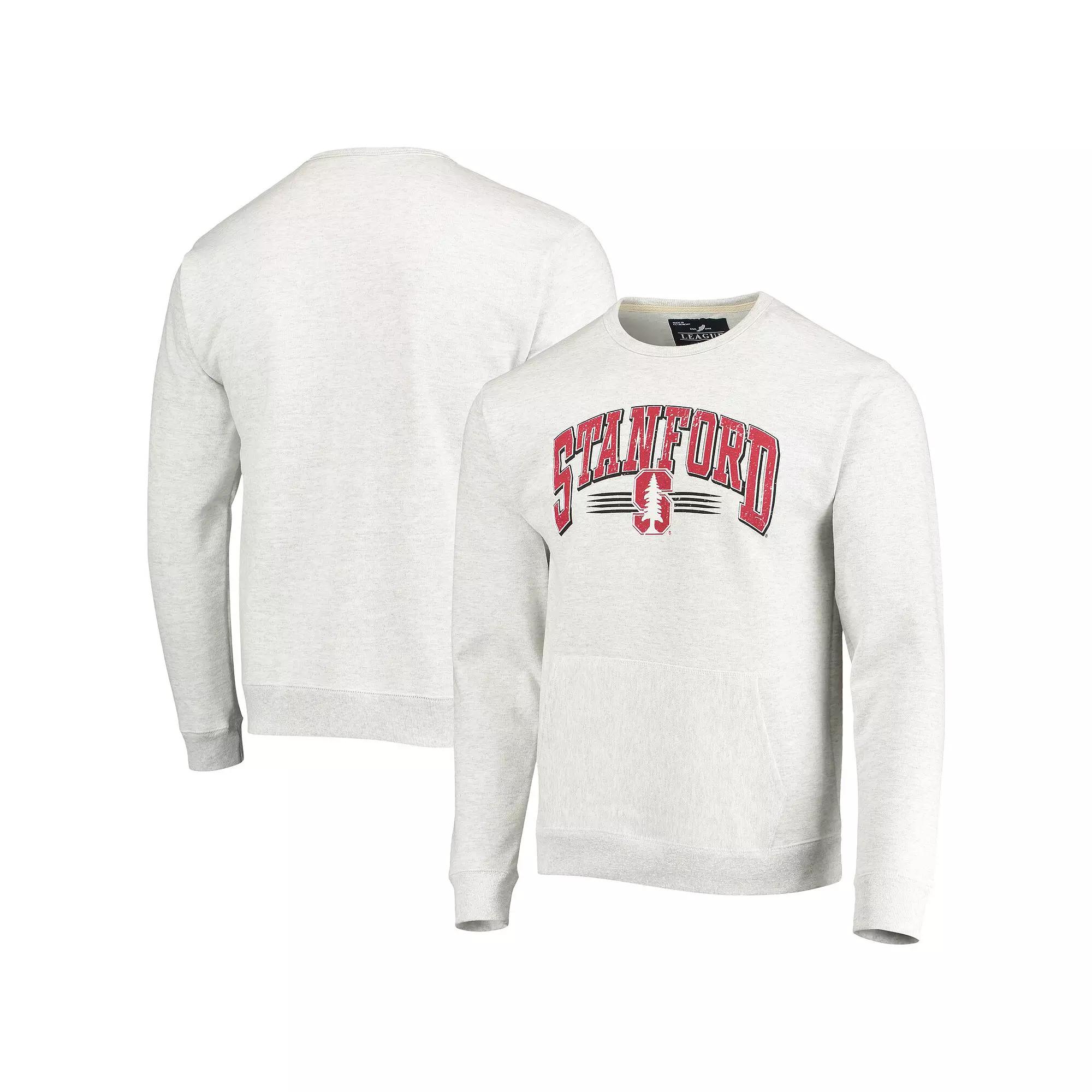 Men's League Collegiate Wear Heathered Gray Stanford Cardinal Upperclassman Pocket Pullover Sweatshirt, Size: 2XL, Grey Product Image