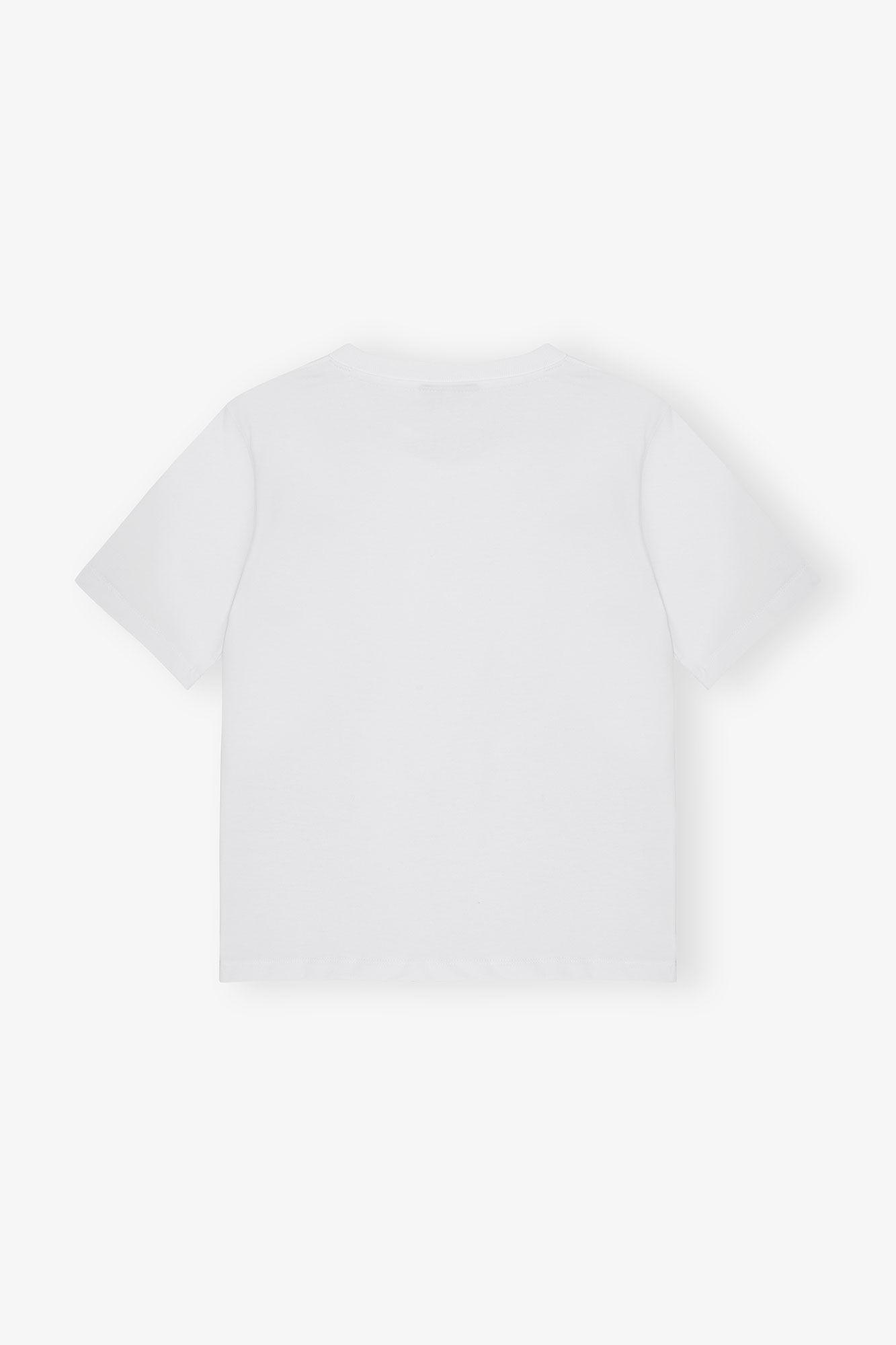 White Cropped Heart T-Shirt Product Image